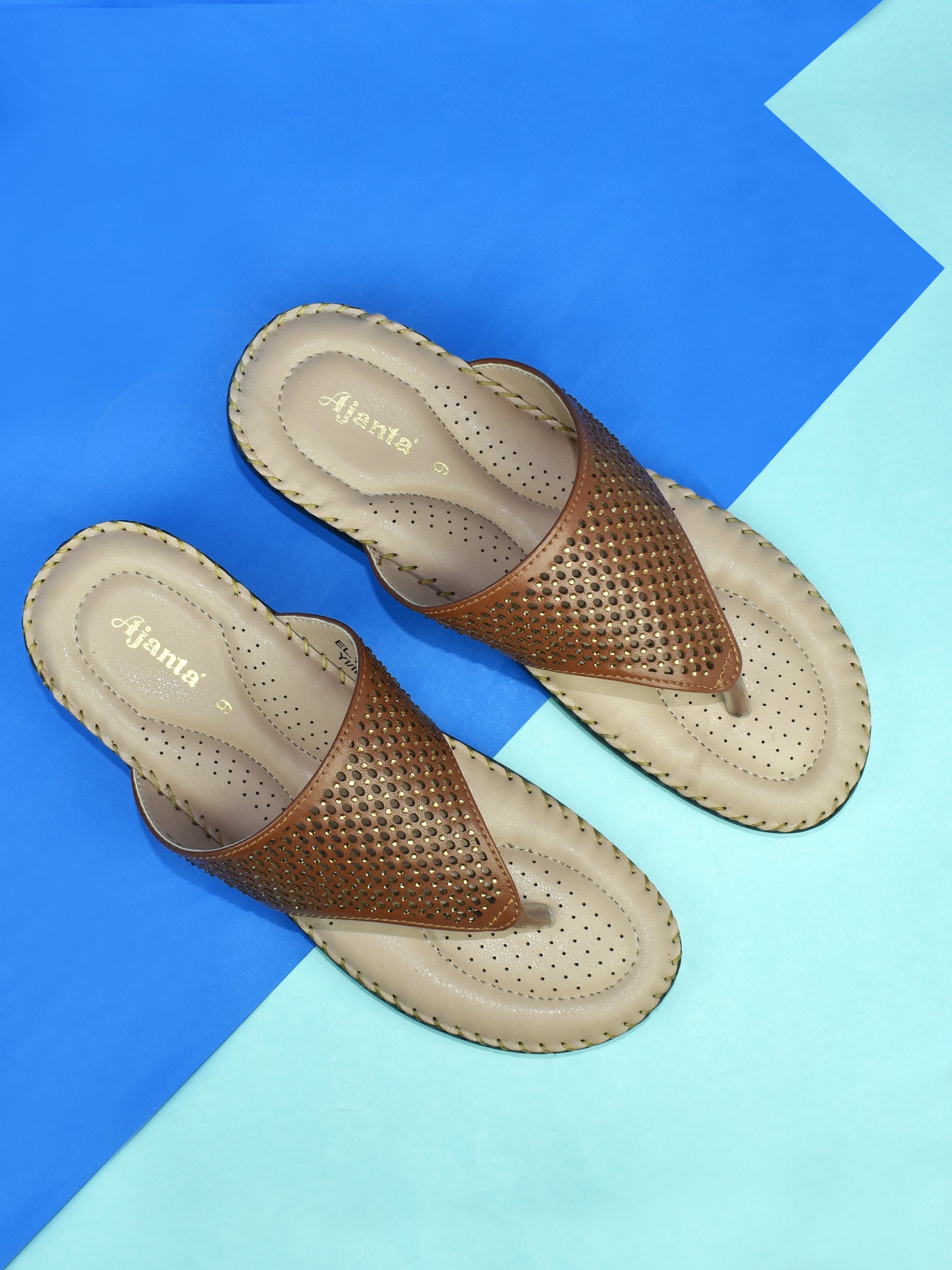 Ajanta Women Flat Sandal /  Easy Slip-On & Soft Footbed / Lightweight & Breathable Casual Footwear EL1002