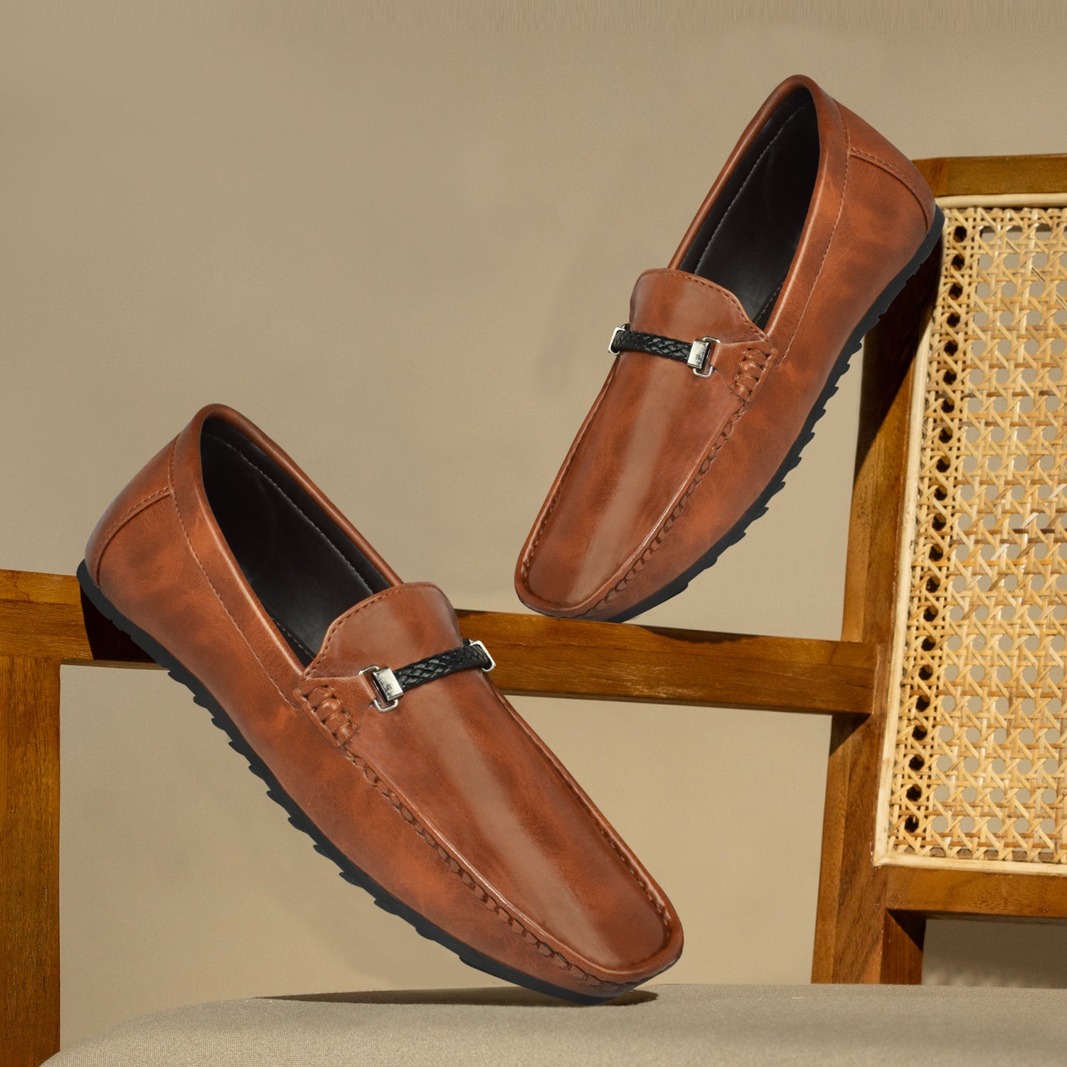 AJANTA Loafers For Men| Soft Cushioned Insole | Super Flexible, Slip-On Shoes for Casual, Office & Everyday Wear EG4024