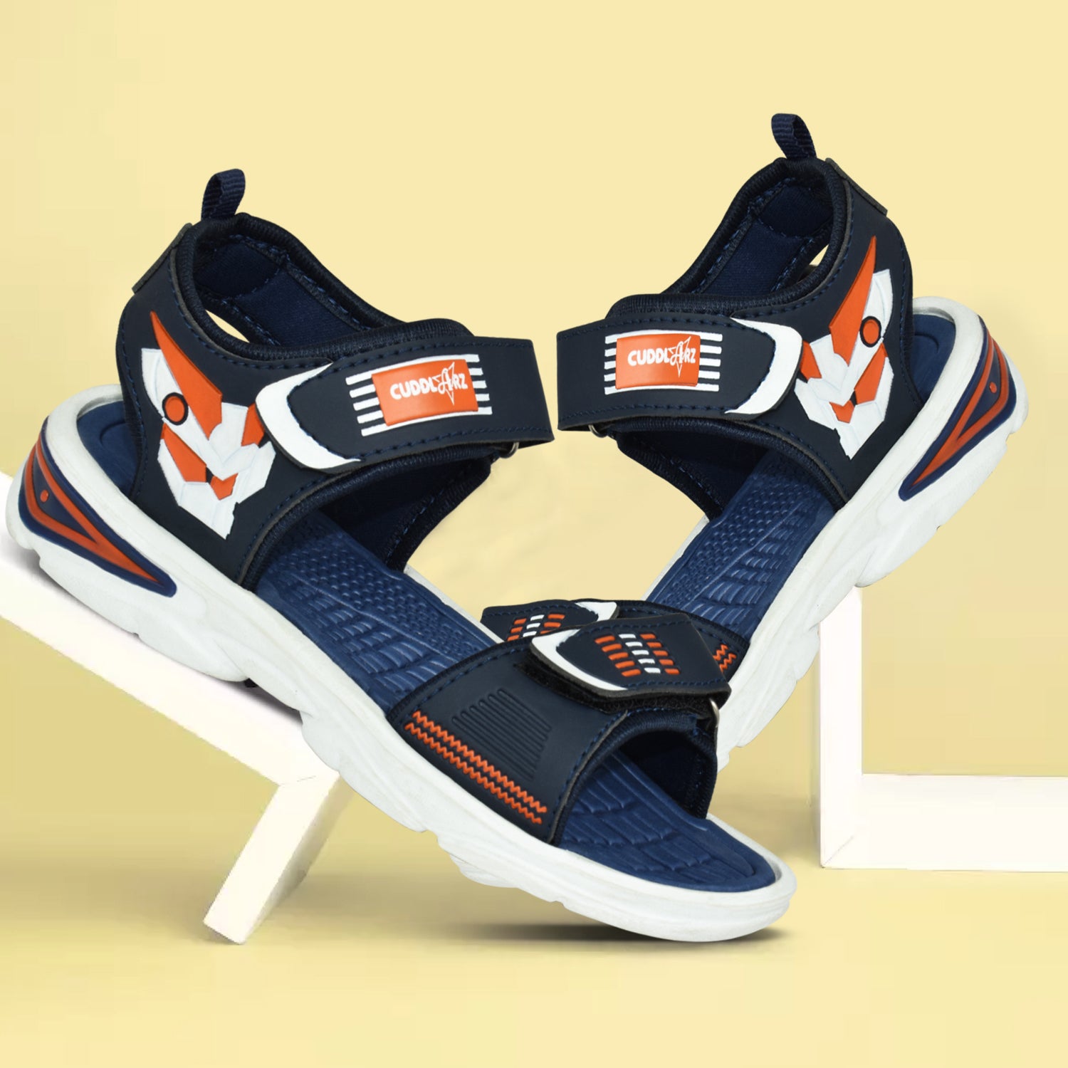 Ajanta Kids Beach Sandals | Lightweight EVA Sole | Durable Synthetic Upper | Slip-On Summer Footwear | Velcro Sandals