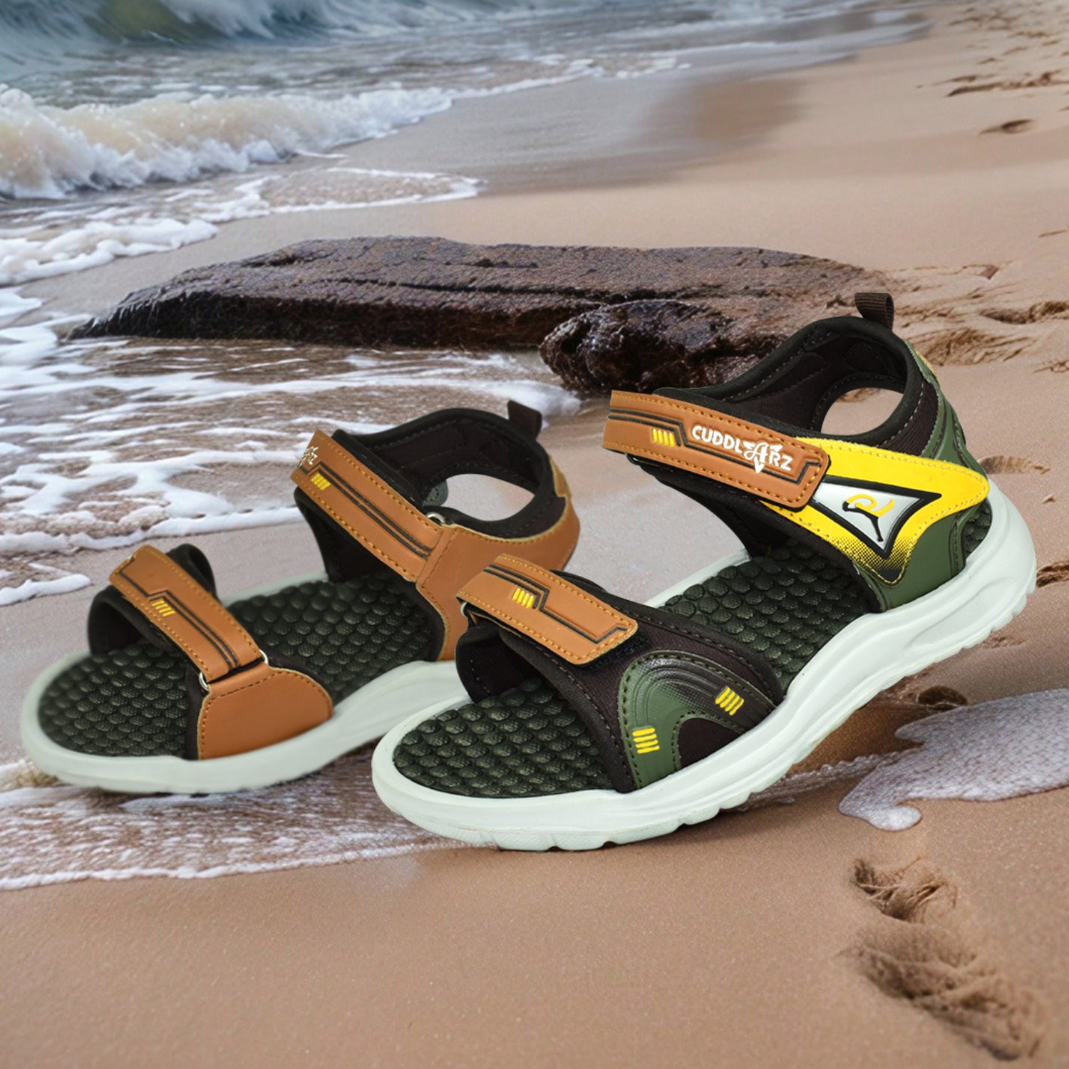 AJANTA Kids Sandal | Stylish Outdoor Sandals for Boys |Lightweight and Comfortable |Velcro Adjustable EK3010