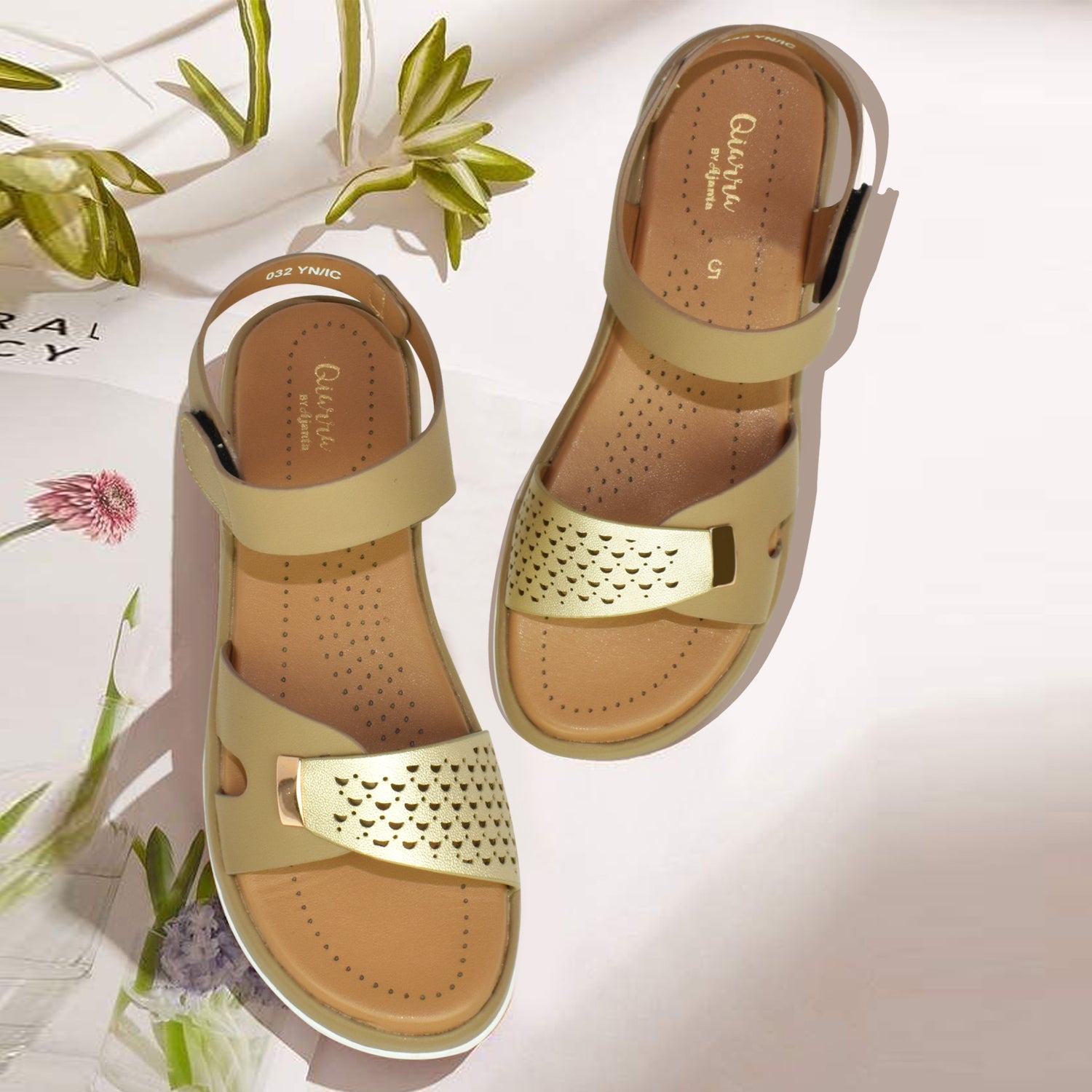 AJANTA Women Stylish Wedges Sandals For Women,Comfortable and Stylish Wedges,Soft Cushion Footbed For Casual Wear & Formal Wear Occasions EL4019