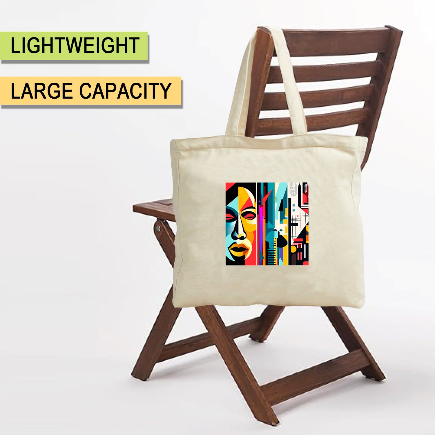 Ajanta Canvas Tote Bag for Women – Printed Zip Tote for Travel, Shopping & College