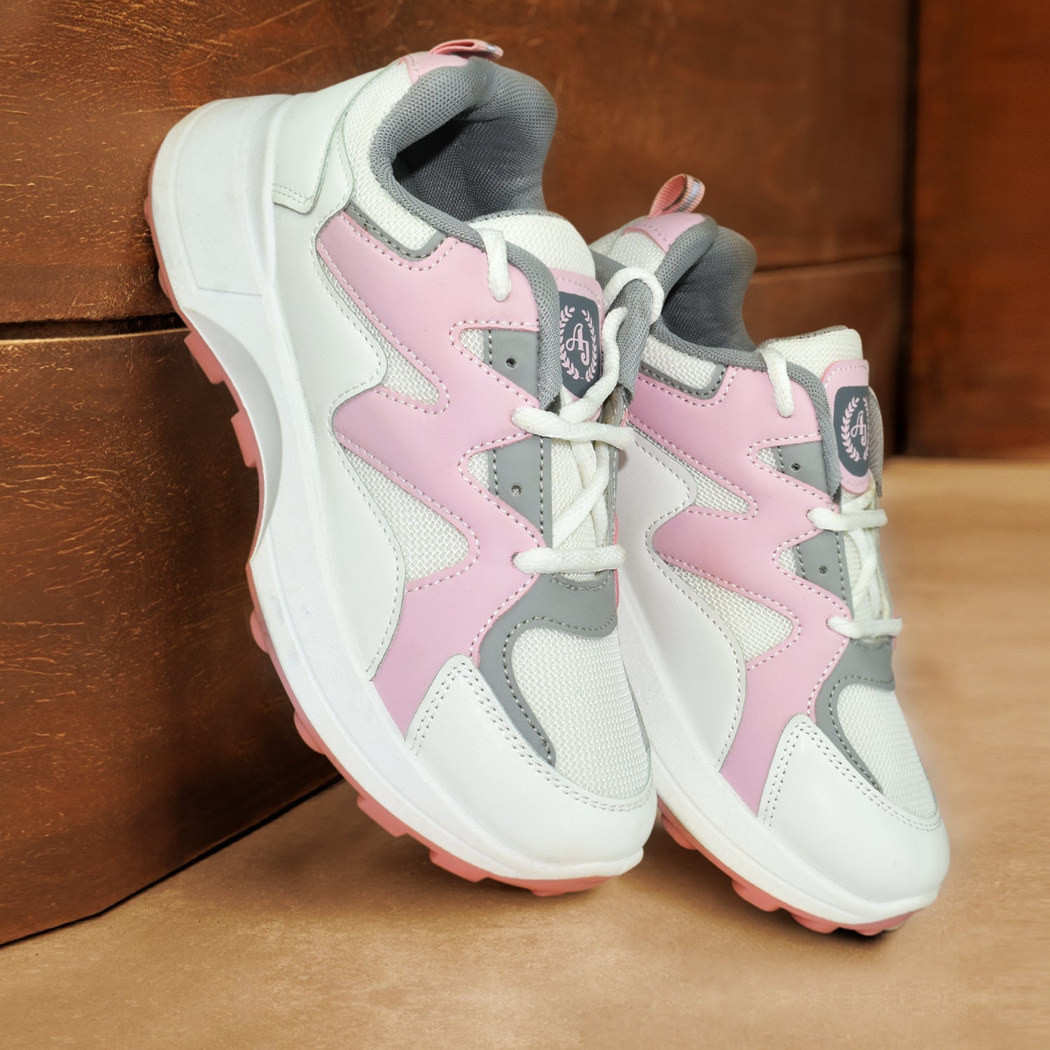 AJANTA Women Pink Lightning Chunky Sneakers | Stylish,Lightweight,Comfortable,Trendy Streetwear Sneakers EL5043