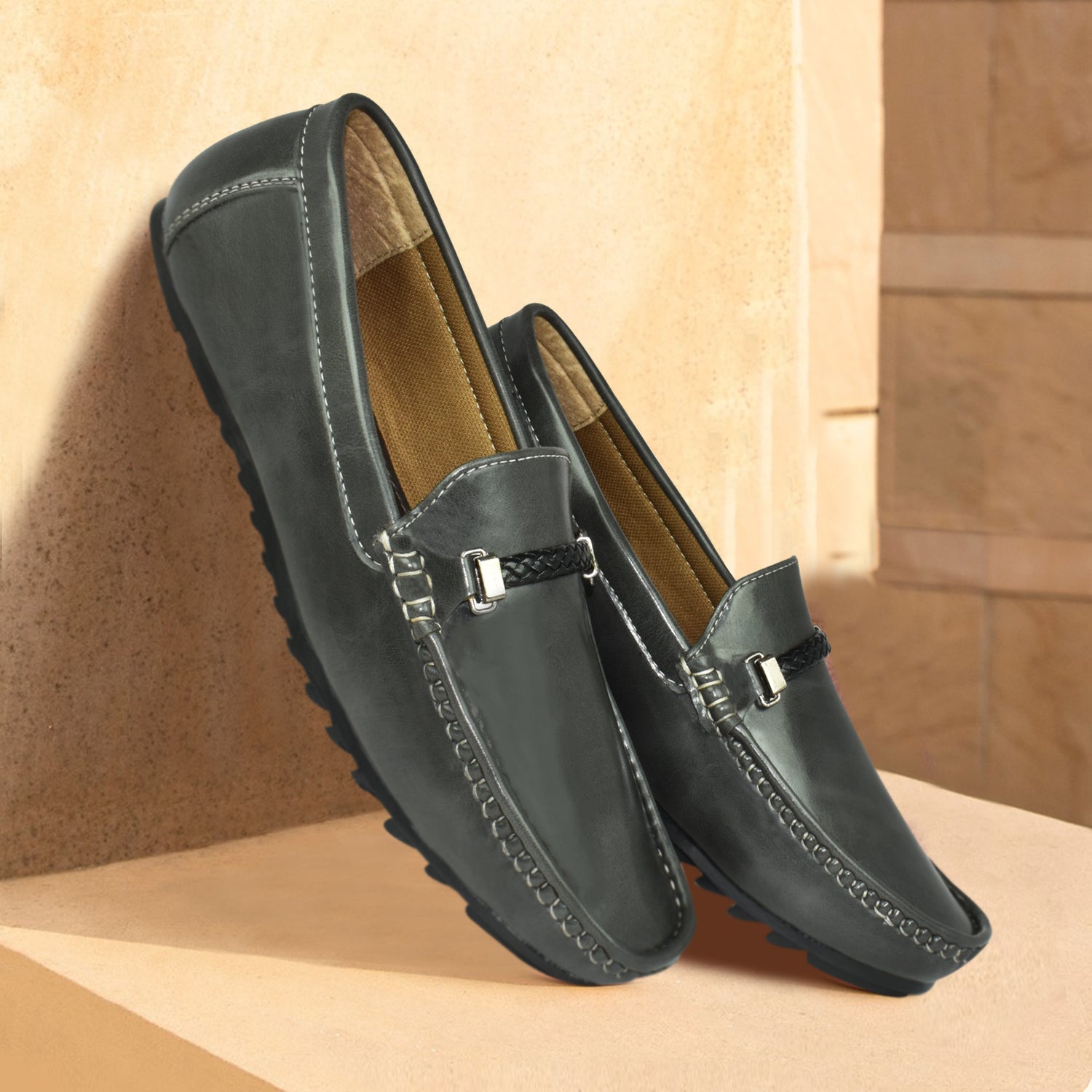 AJANTA Loafers For Men| Soft Cushioned Insole | Super Flexible, Slip-On Shoes for Casual, Office & Everyday Wear EG4025