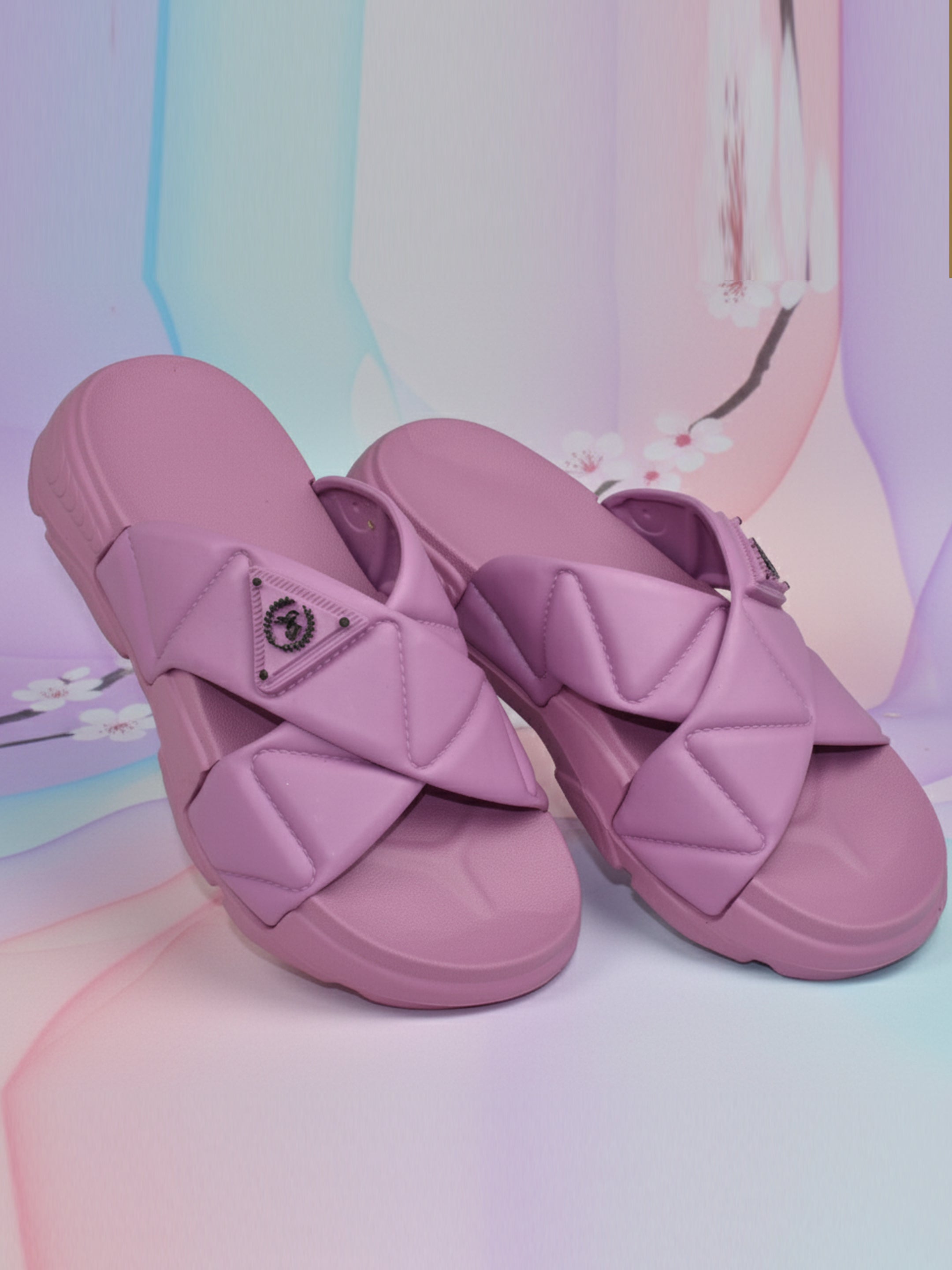 Ajanta Women’s Candy-Pink Cross-Strap Sandal with Ultra-Soft Cushion Comfort