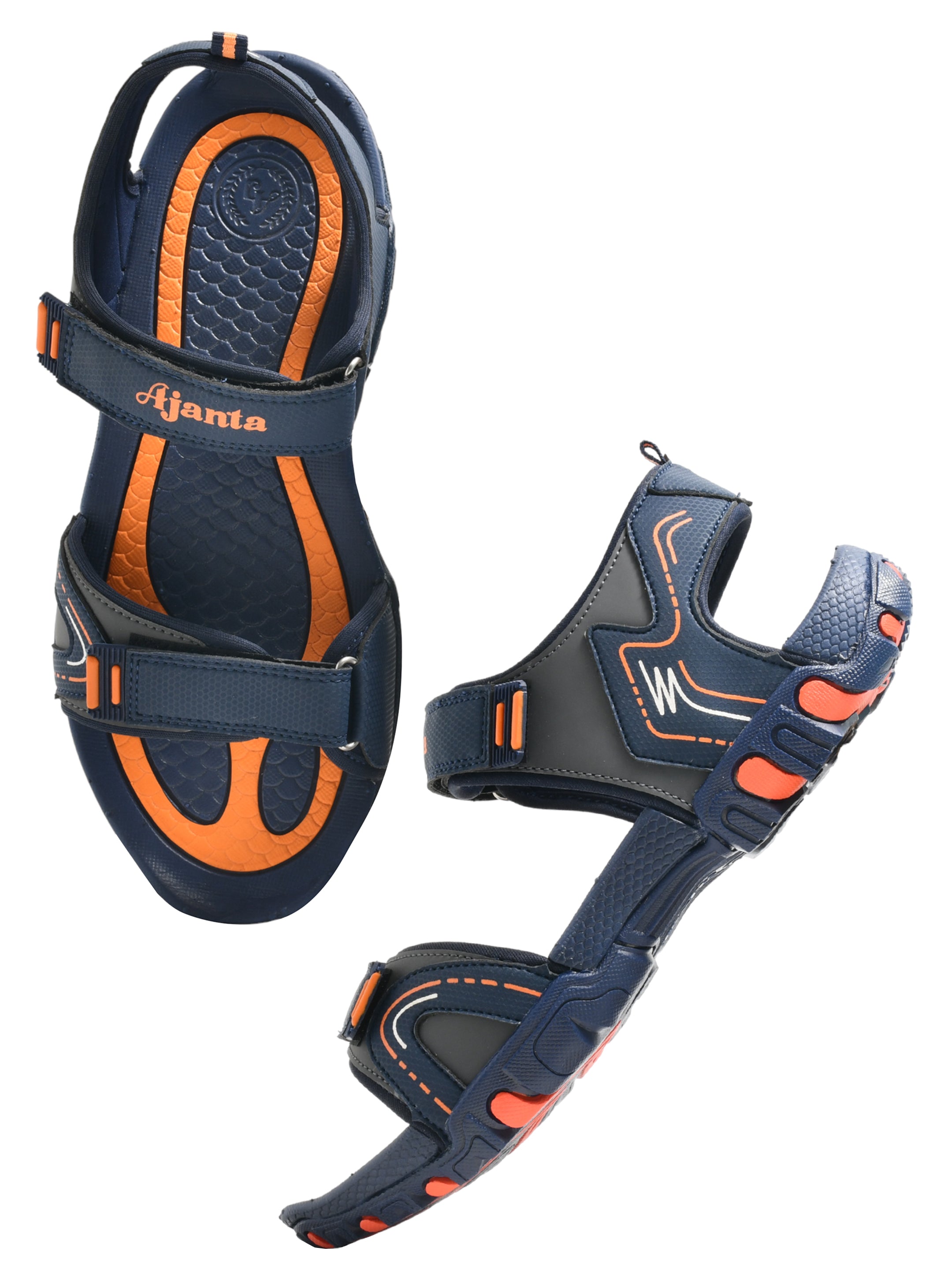Ajanta Men Sports Sandal / Adjustable Velcro Straps with Anti-Skid Sole / Men’s Running & Sports Sandals EG2005