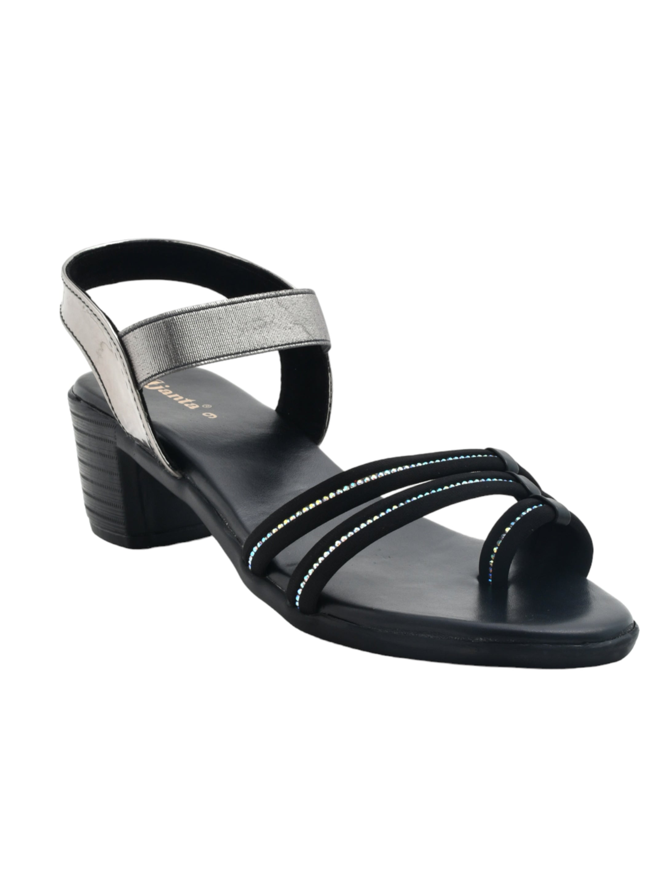 Ajanta Women Heel Sandal / Heel Sandals with Anti-Skid Sole /  Fashionable & Comfortable for All-Day Wear EL4006