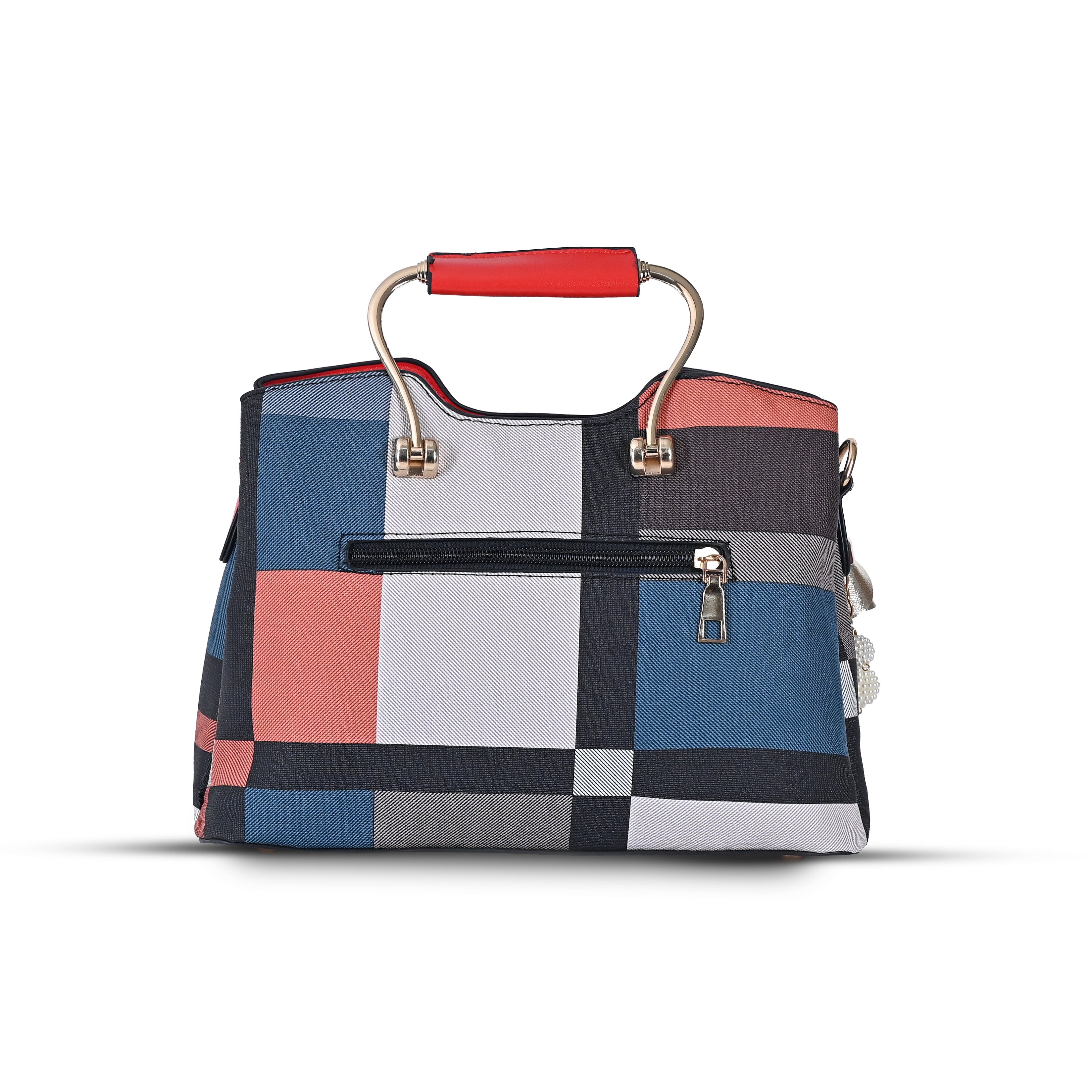 QIARRA Women's Checkered bag, Trendy Handbag, Stylish & Fashionable Check Pattern Purse for Everyday Use VB8101