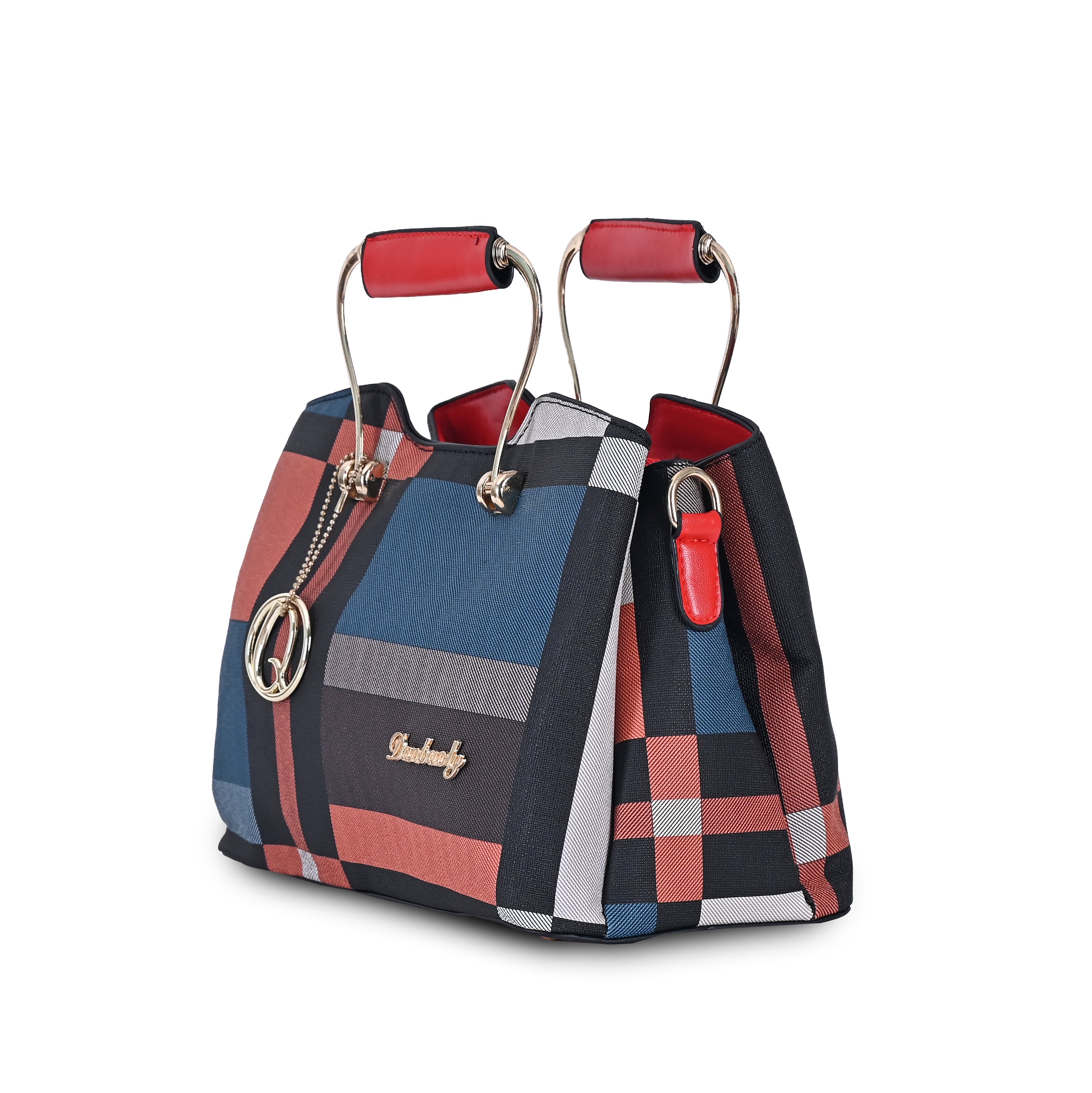 QIARRA Women's Checkered bag, Trendy Handbag, Stylish & Fashionable Check Pattern Purse for Everyday Use VB8101