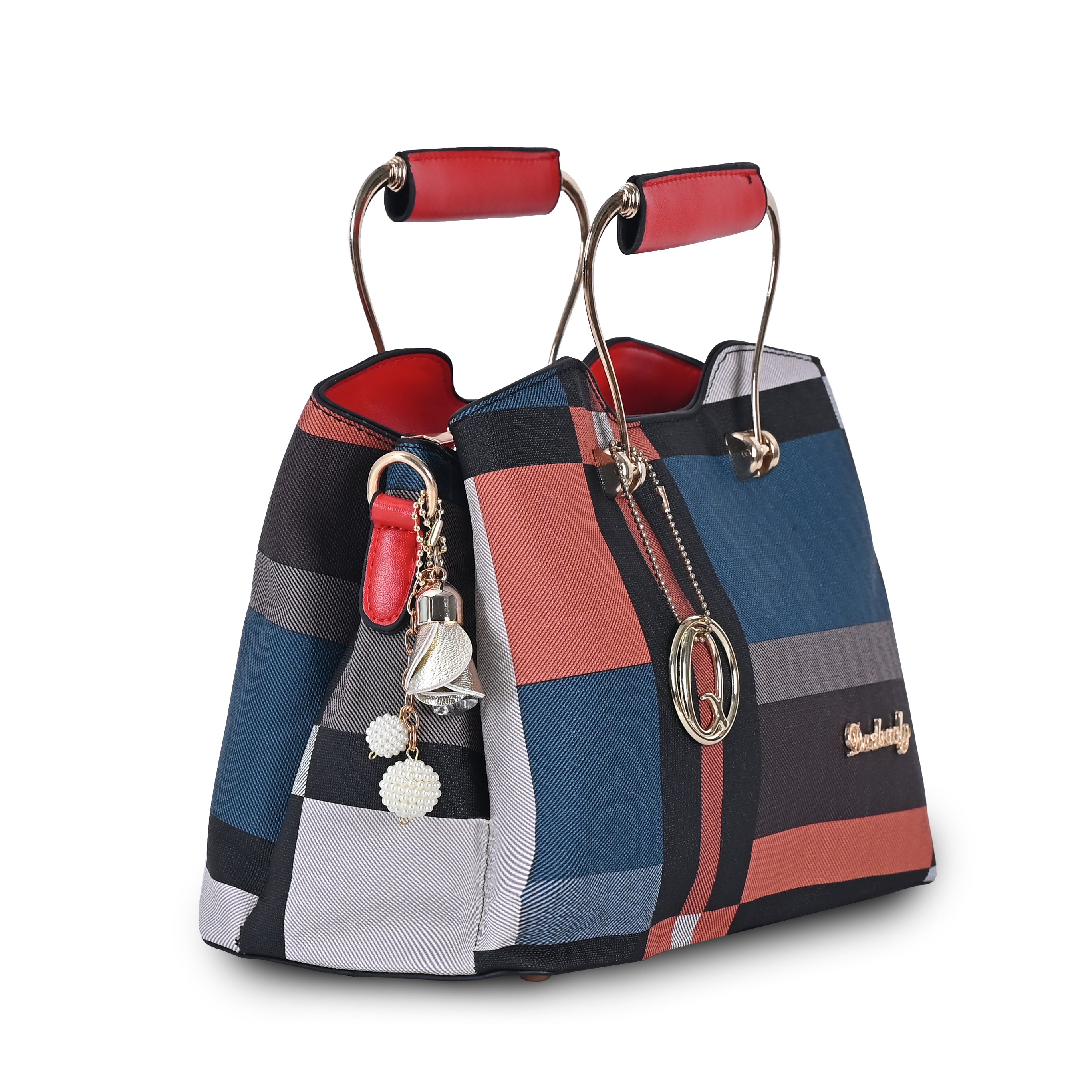 QIARRA Women's Checkered bag, Trendy Handbag, Stylish & Fashionable Check Pattern Purse for Everyday Use VB8101