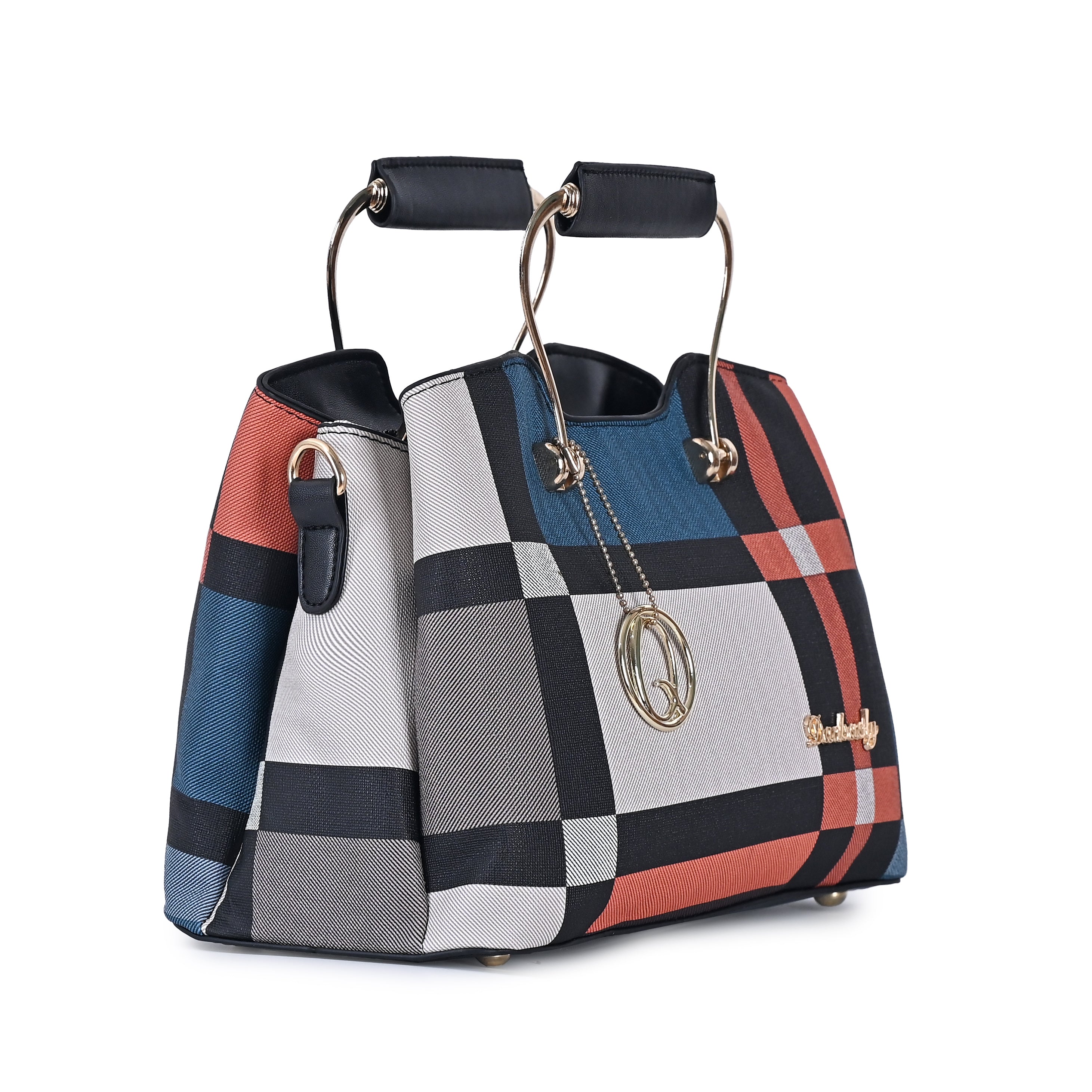 QIARRA Women's Checkered bag, Trendy Handbag, Stylish & Fashionable Check Pattern Purse for Everyday Use VB8102