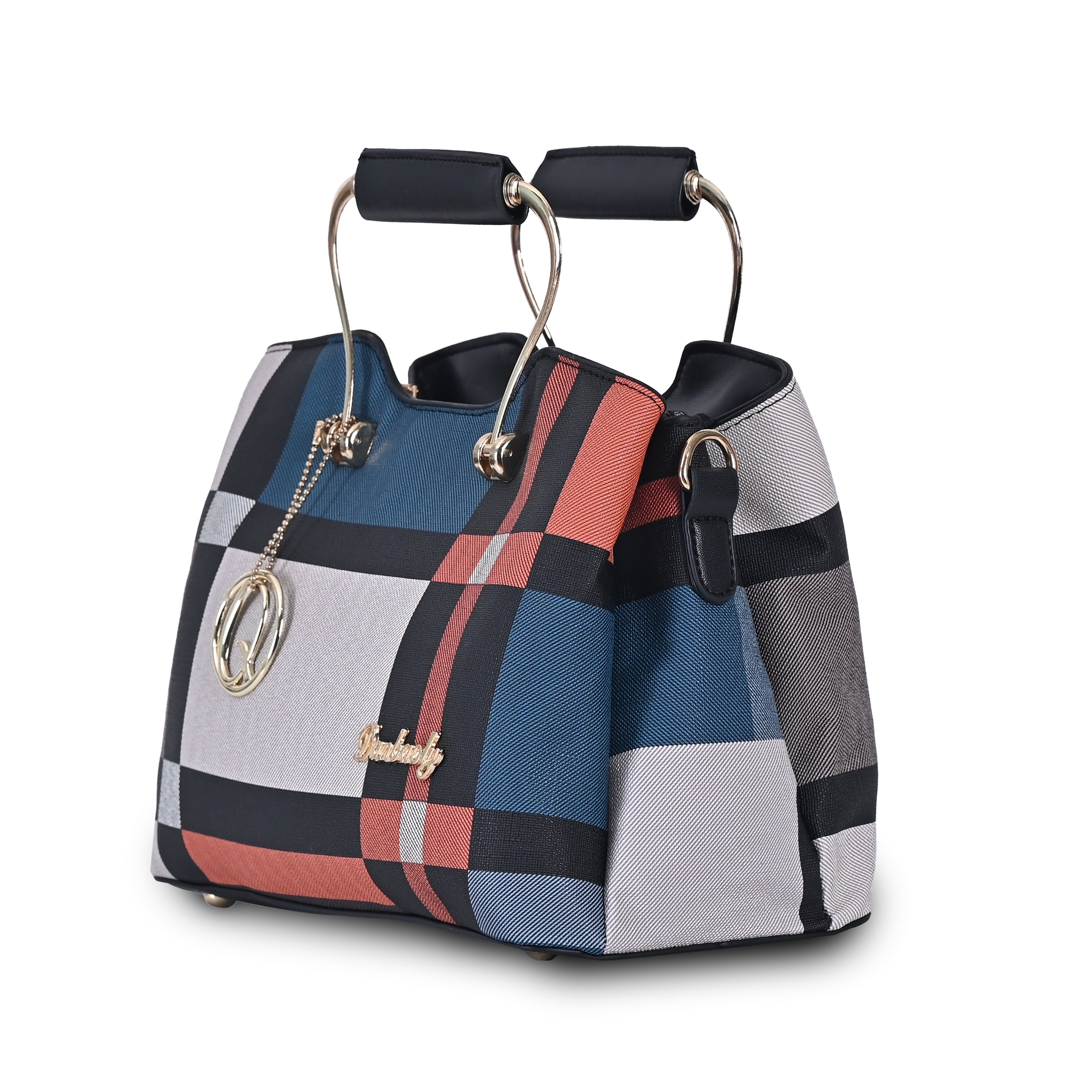 QIARRA Women's Checkered bag, Trendy Handbag, Stylish & Fashionable Check Pattern Purse for Everyday Use VB8102