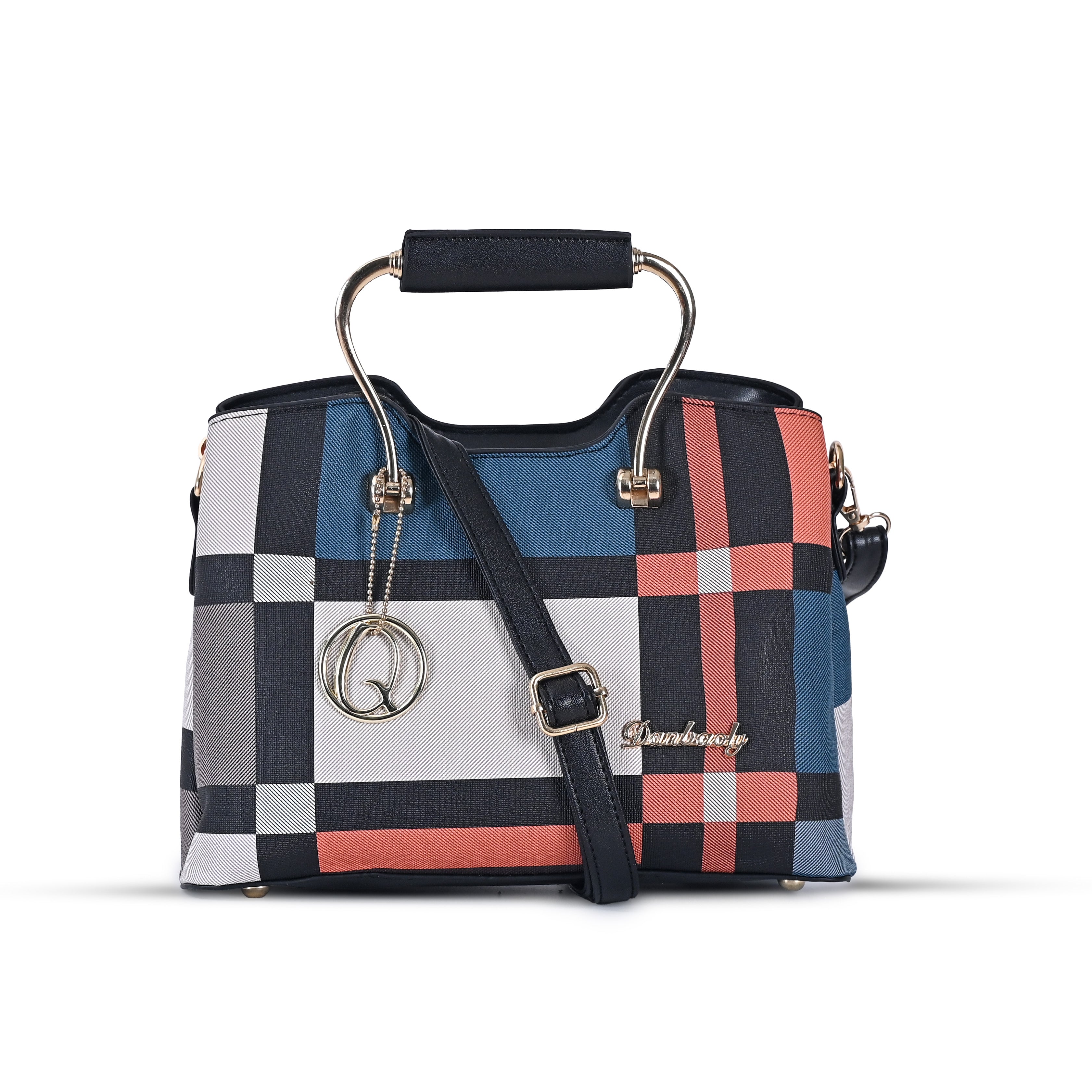 QIARRA Women's Checkered bag, Trendy Handbag, Stylish & Fashionable Check Pattern Purse for Everyday Use VB8102