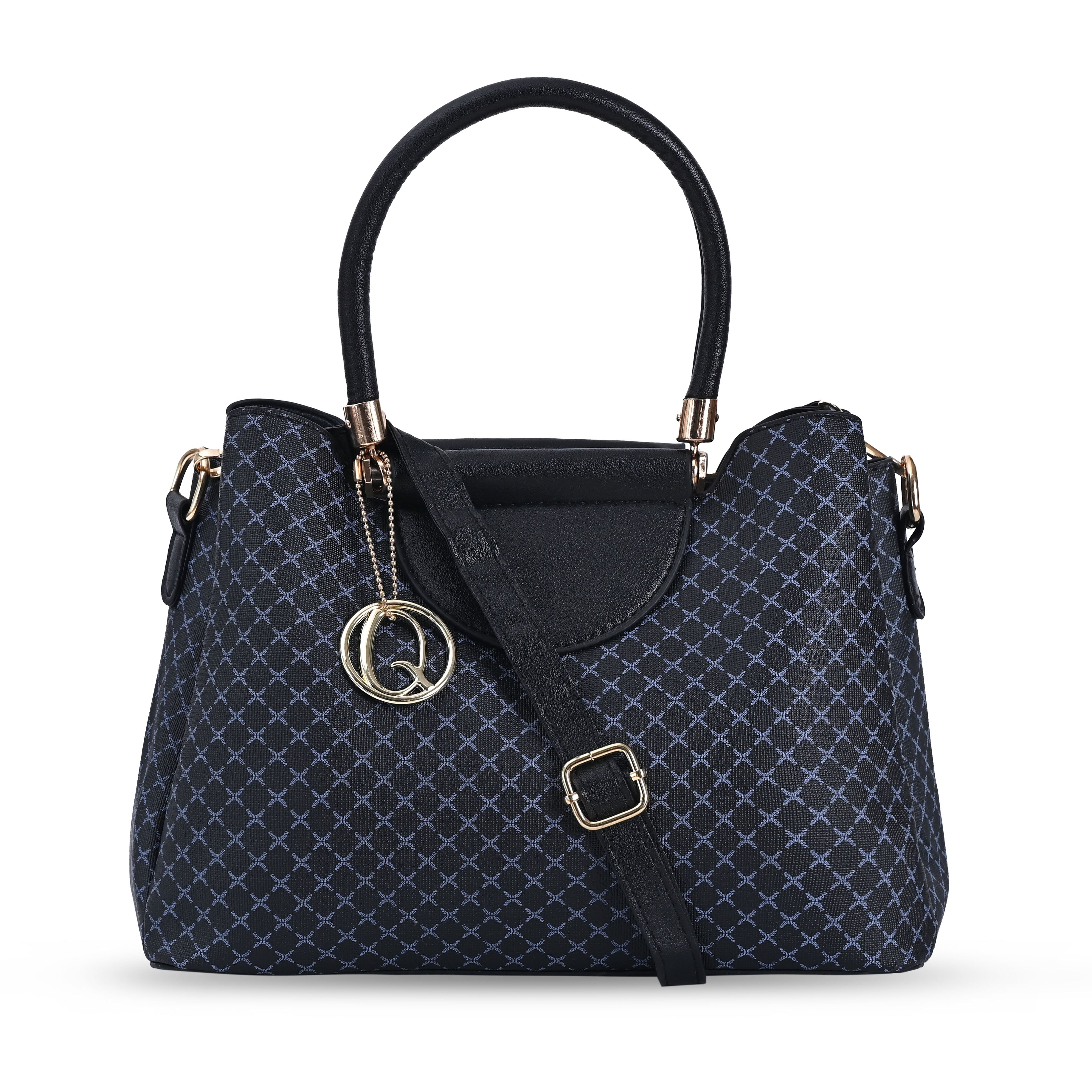 QIARRA Women's Black bag, Small Satchel Bag- Stylish, Casual, Daily Handbag, Purse For Women VB8059