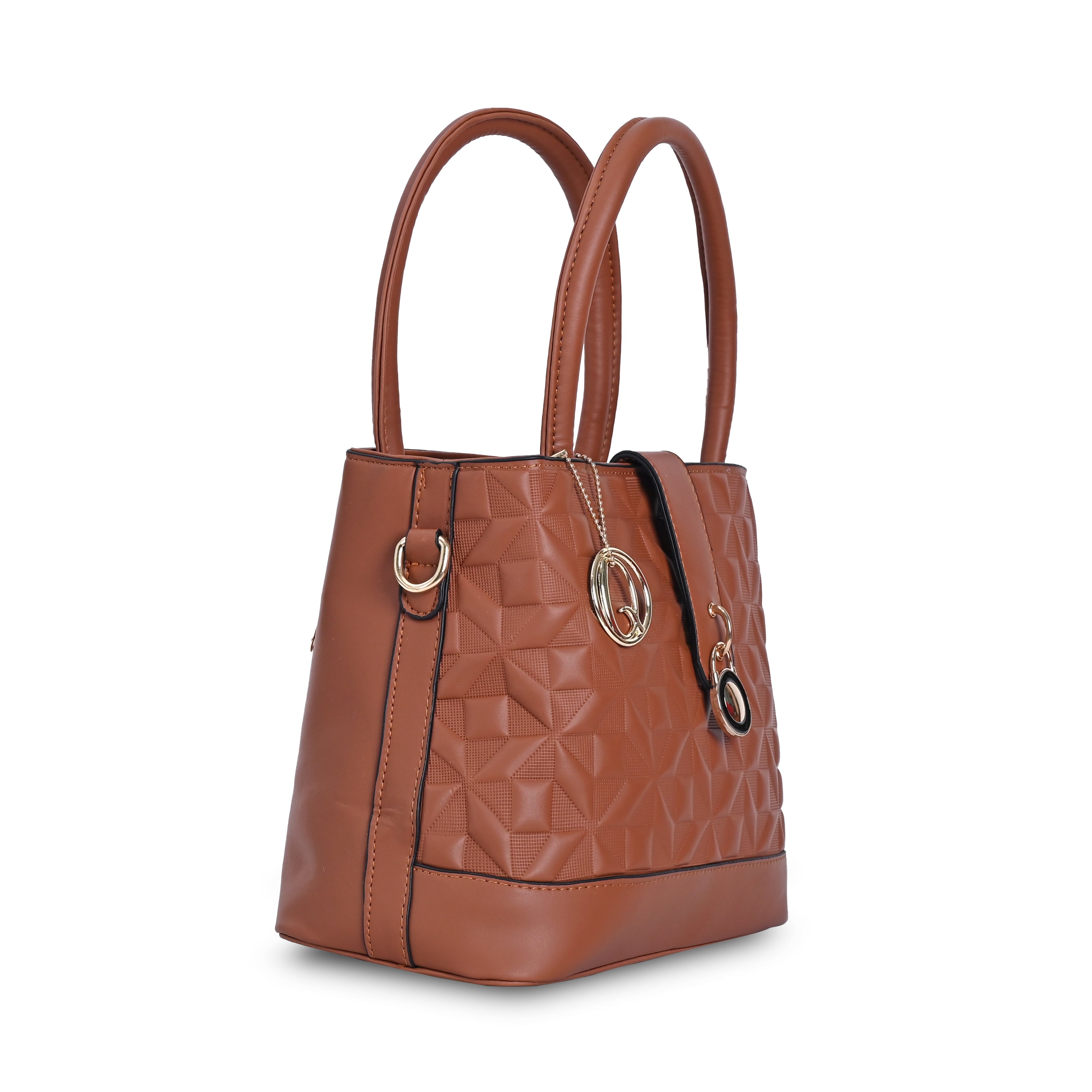 QIARRA Women's Tan Handbag For Office And College | Daily & Travel Use | Satchel Bag for Work | Lightweight Vanity Handbag for Women| Gift For Women VB8055