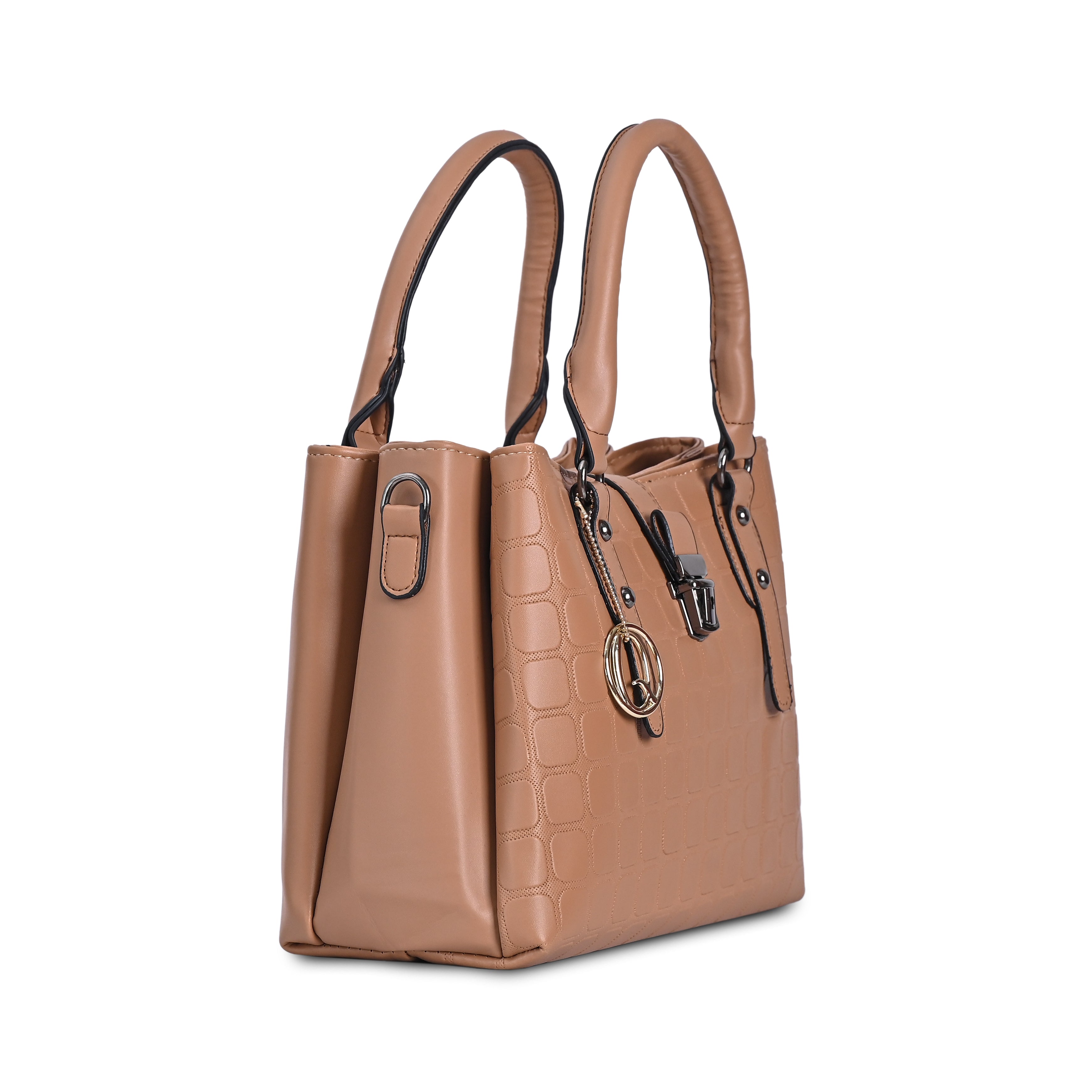 QIARRA Women's Beige Trendy Handbag Modern Everyday Handbag With Minimalist Design VB8034