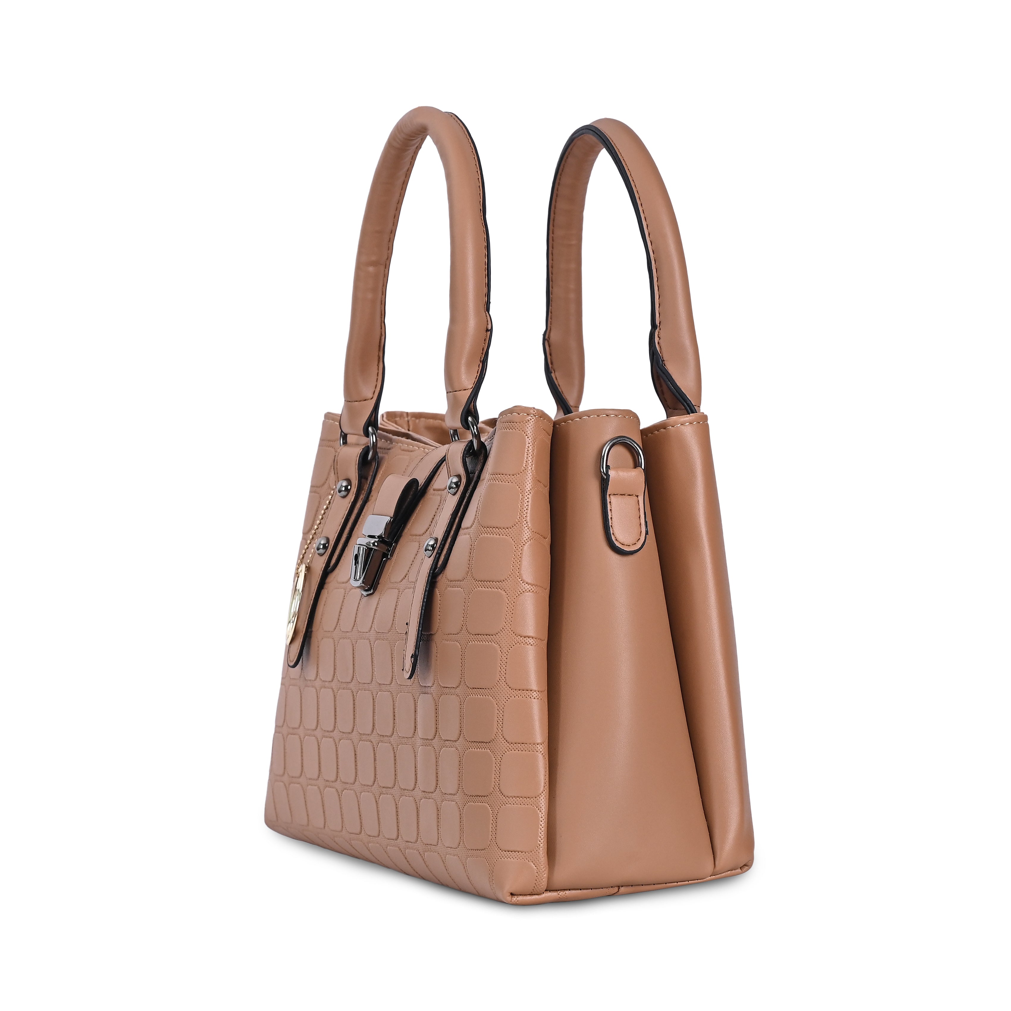 QIARRA Women's Beige Trendy Handbag Modern Everyday Handbag With Minimalist Design VB8034