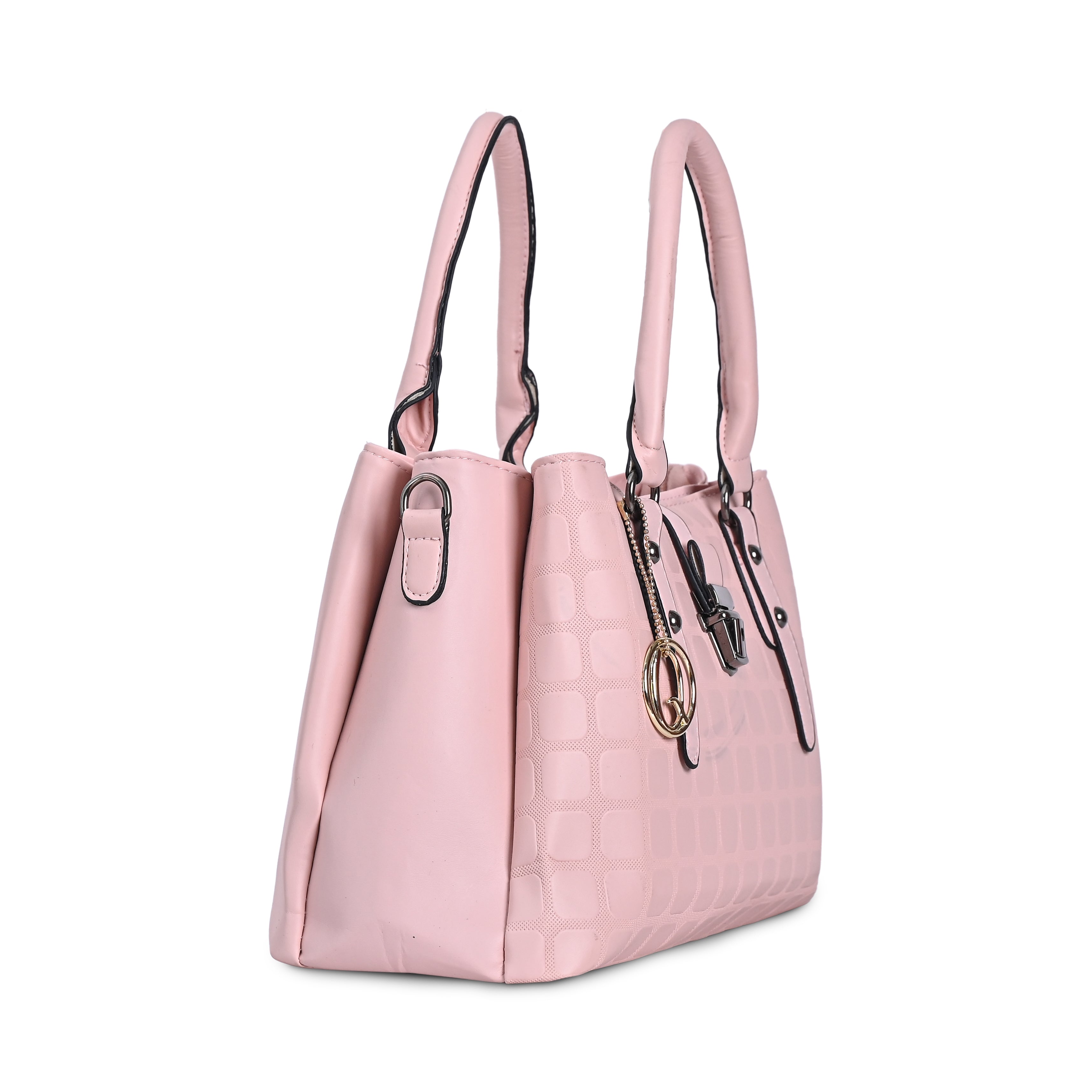 QIARRA Women's Baby Pink Trendy Handbag Modern Everyday Handbag With Minimalist Design VB8038