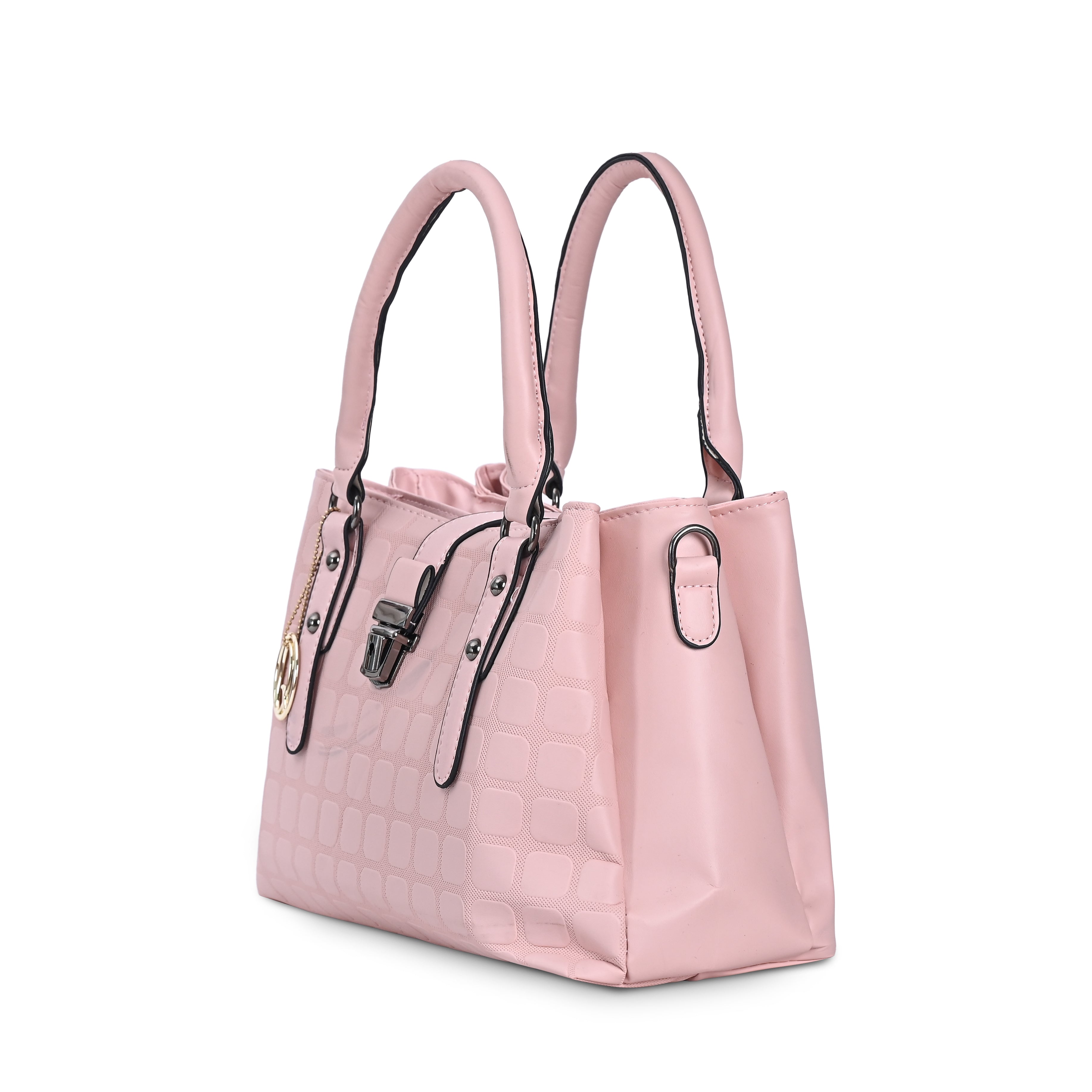 QIARRA Women's Baby Pink Trendy Handbag Modern Everyday Handbag With Minimalist Design VB8038