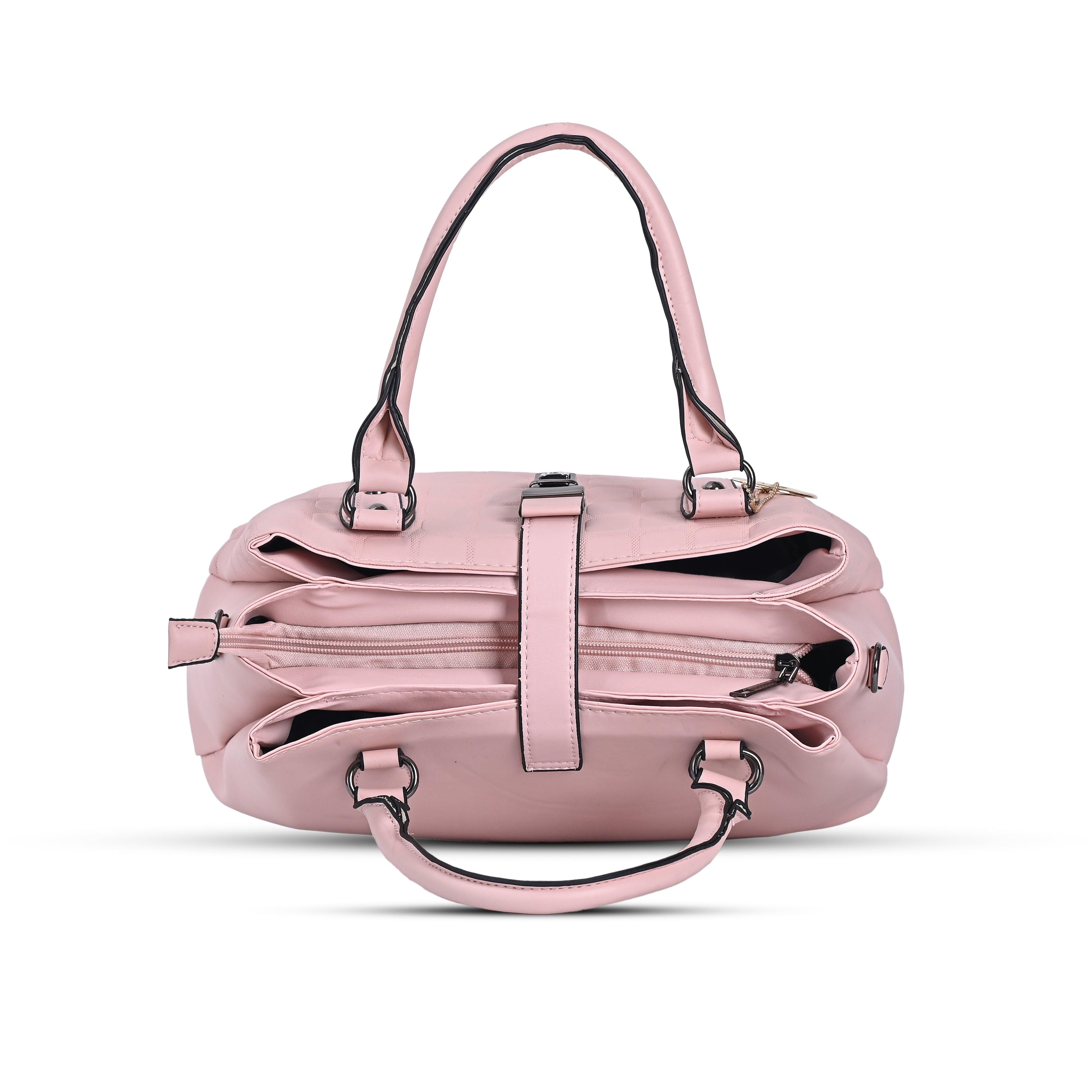 QIARRA Women's Baby Pink Trendy Handbag Modern Everyday Handbag With Minimalist Design VB8038