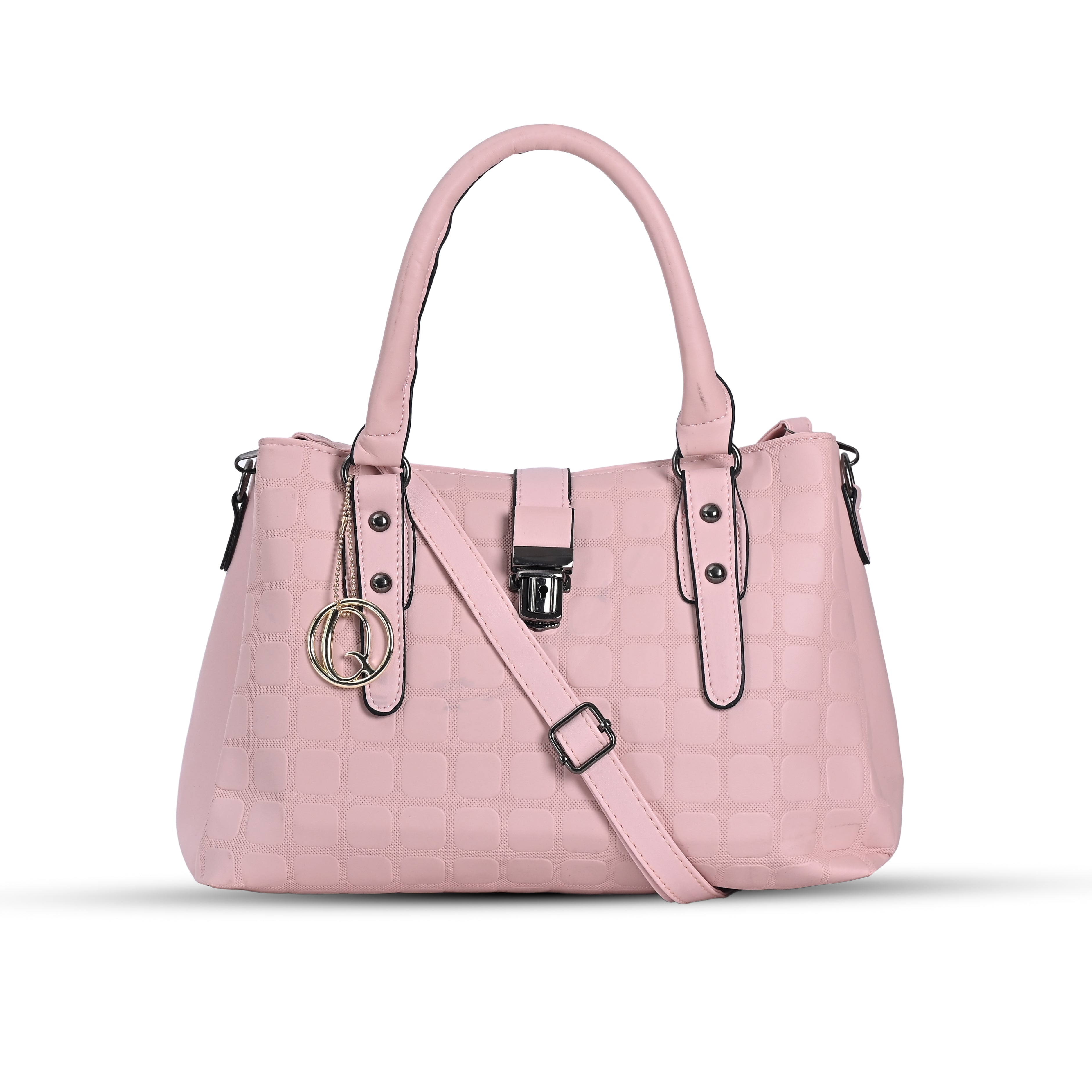 QIARRA Women's Baby Pink Trendy Handbag Modern Everyday Handbag With Minimalist Design VB8038