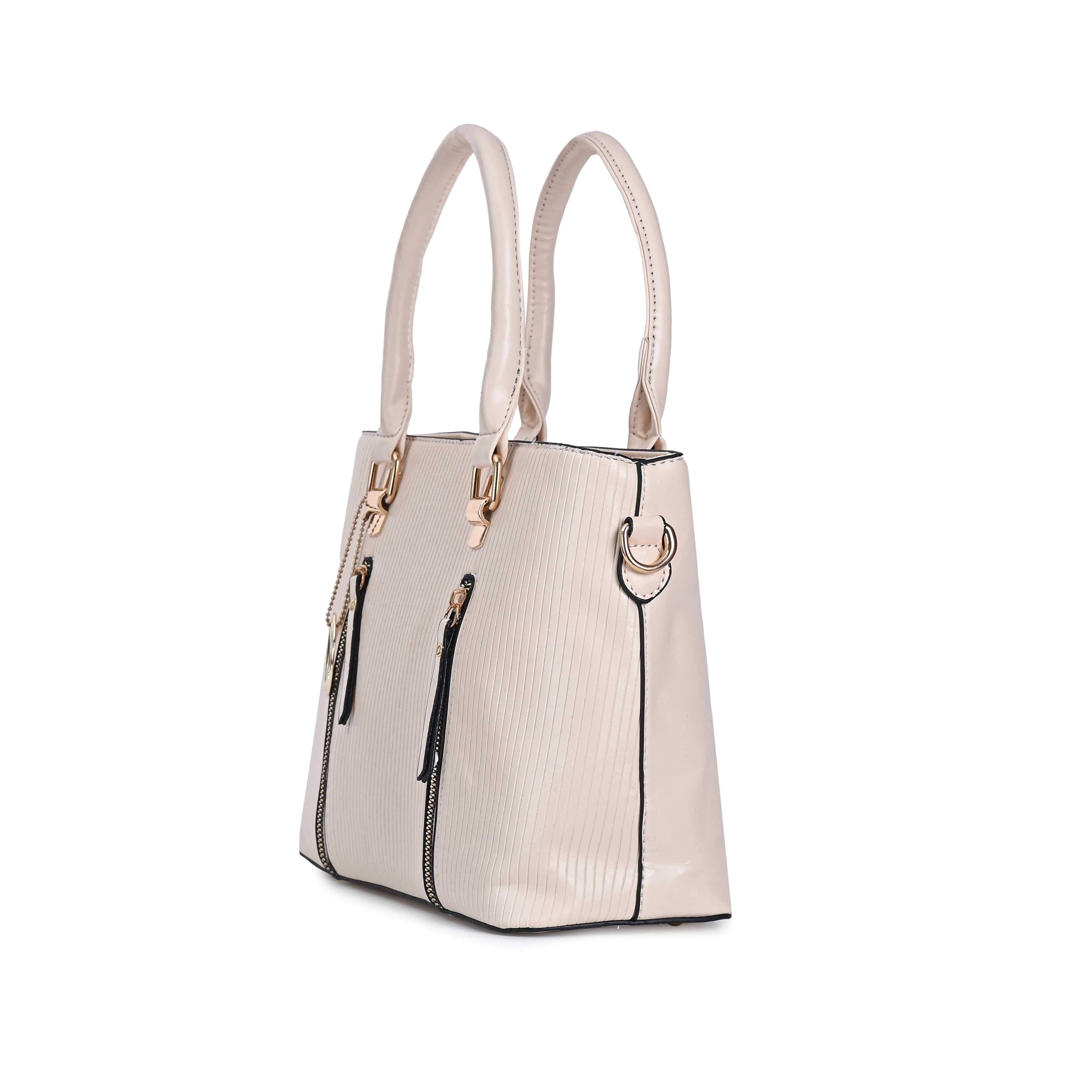 QIARRA Women's pink bag, Premium Zipper Casual Satchel Bag With Simple and Trendy Design VB8067