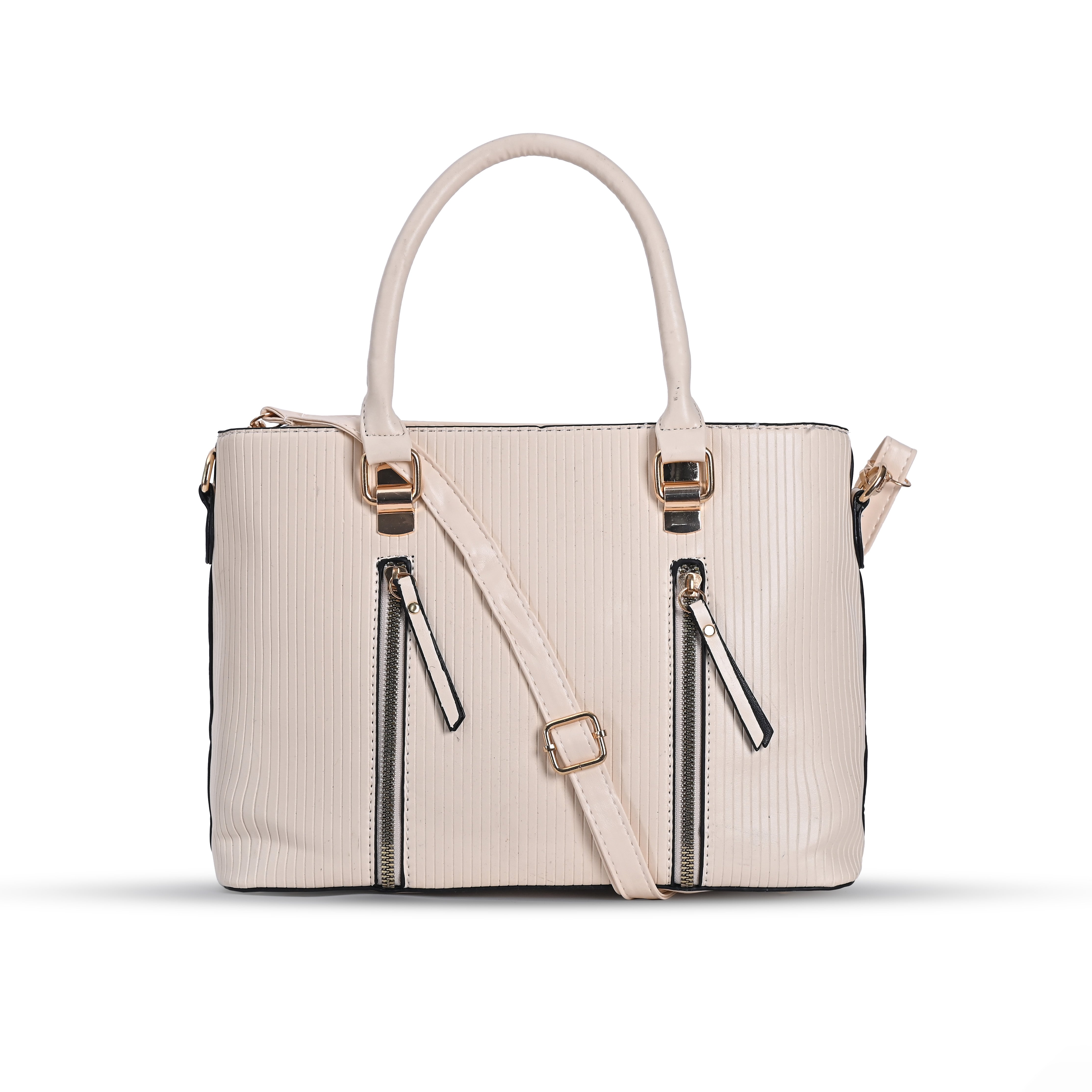 QIARRA Women's pink bag, Premium Zipper Casual Satchel Bag With Simple and Trendy Design VB8067