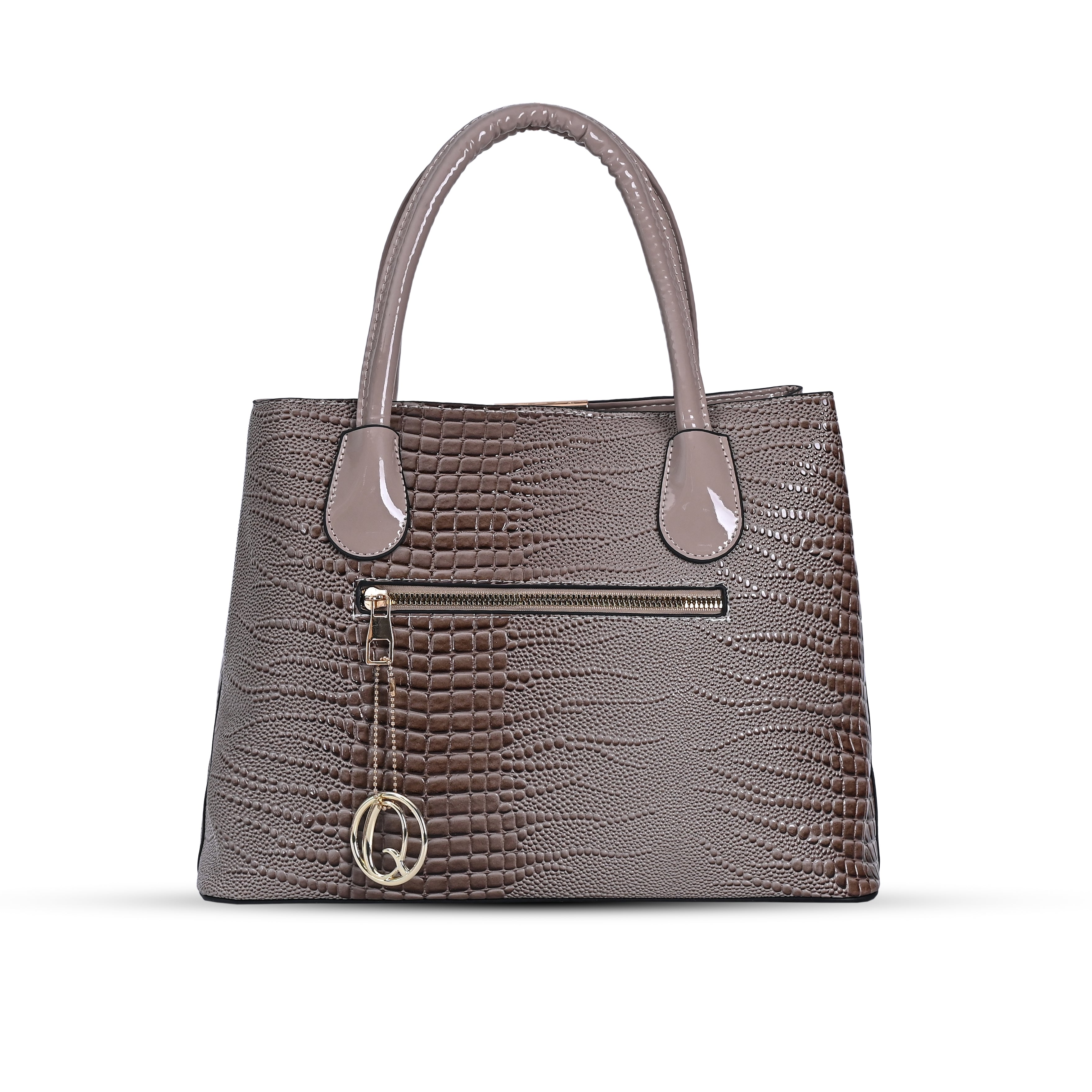 QIARRA Women Wood Brown Premium Clutch Handbag, Soft & Secure Style Handbag for Women VB8090