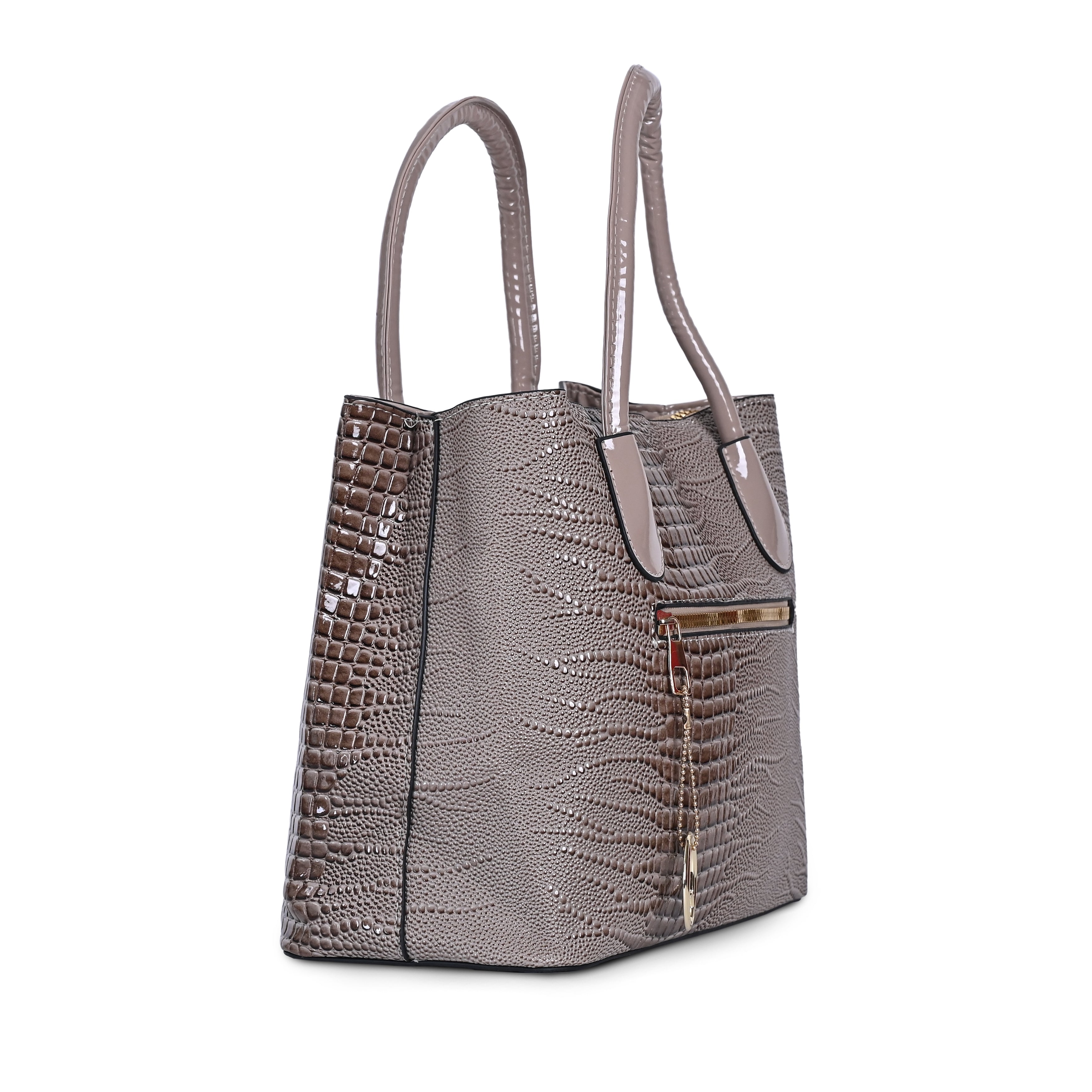 QIARRA Women Wood Brown Premium Clutch Handbag, Soft & Secure Style Handbag for Women VB8090