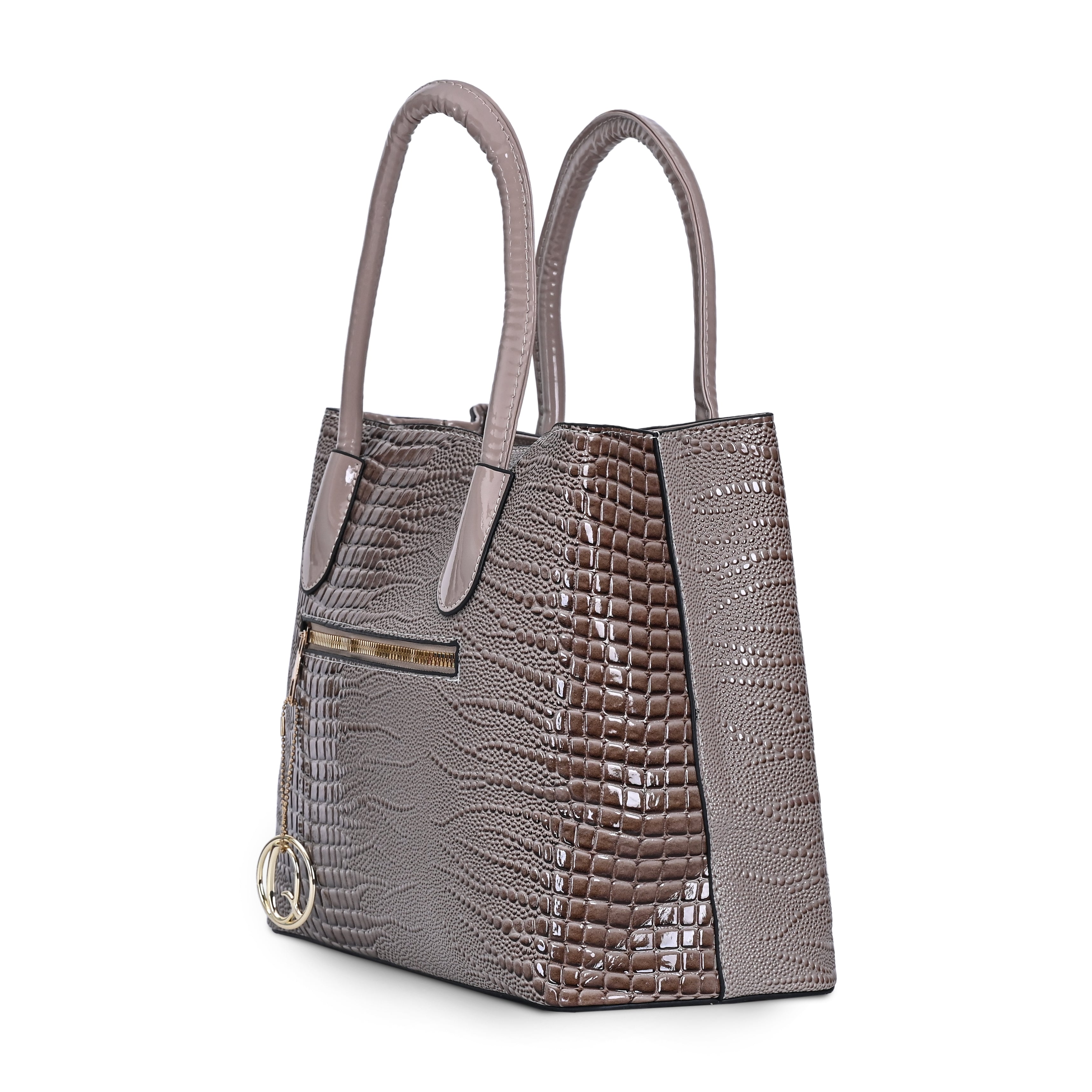 QIARRA Women Wood Brown Premium Clutch Handbag, Soft & Secure Style Handbag for Women VB8090