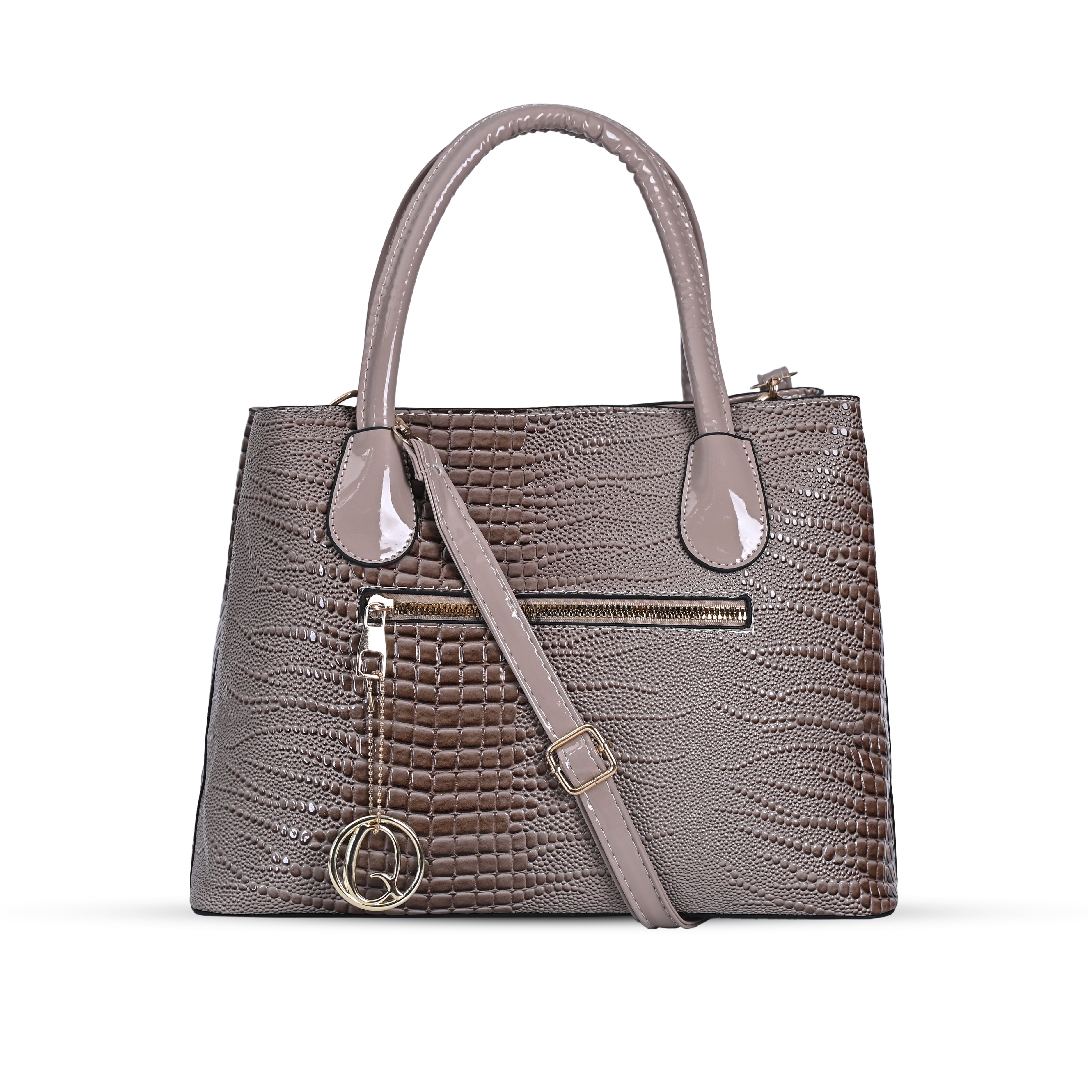 QIARRA Women Wood Brown Premium Clutch Handbag, Soft & Secure Style Handbag for Women VB8090