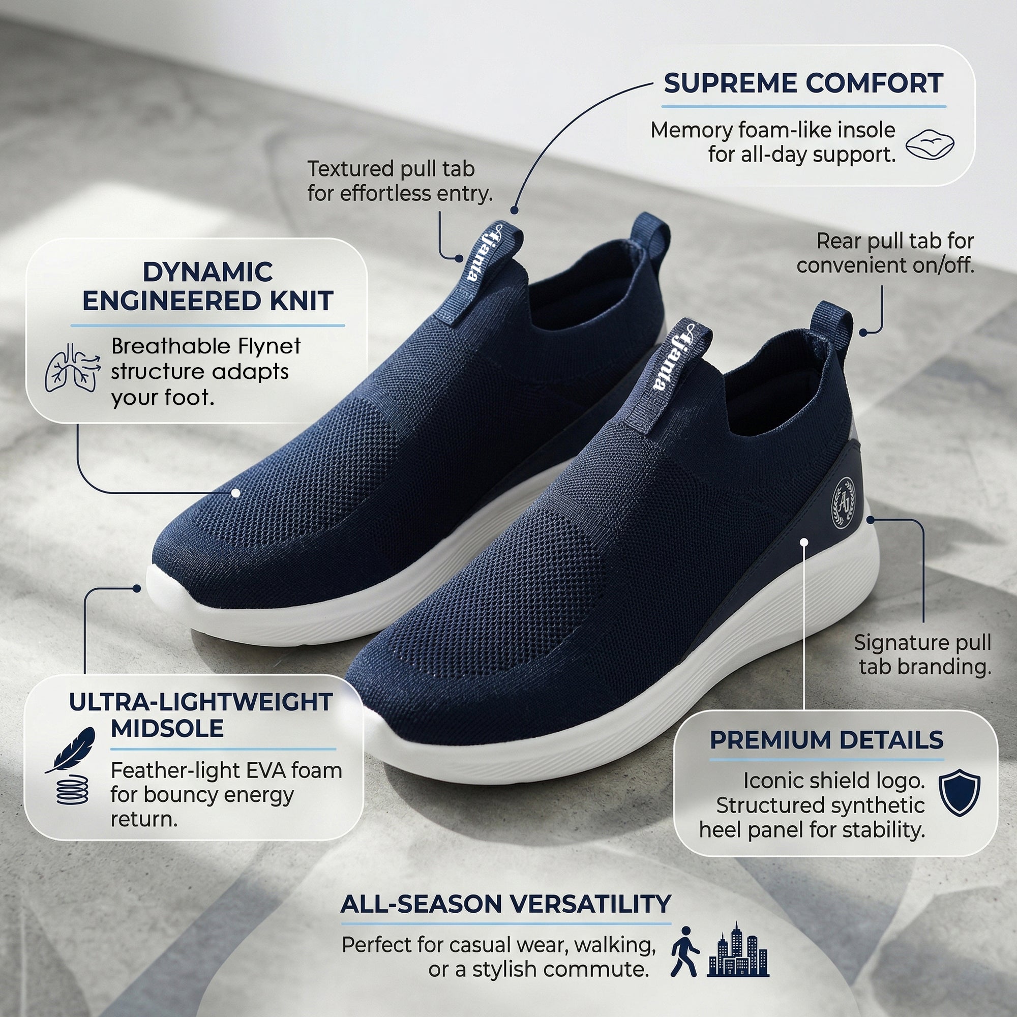 Ajanta Men’s Soft Sole Casual Shoes