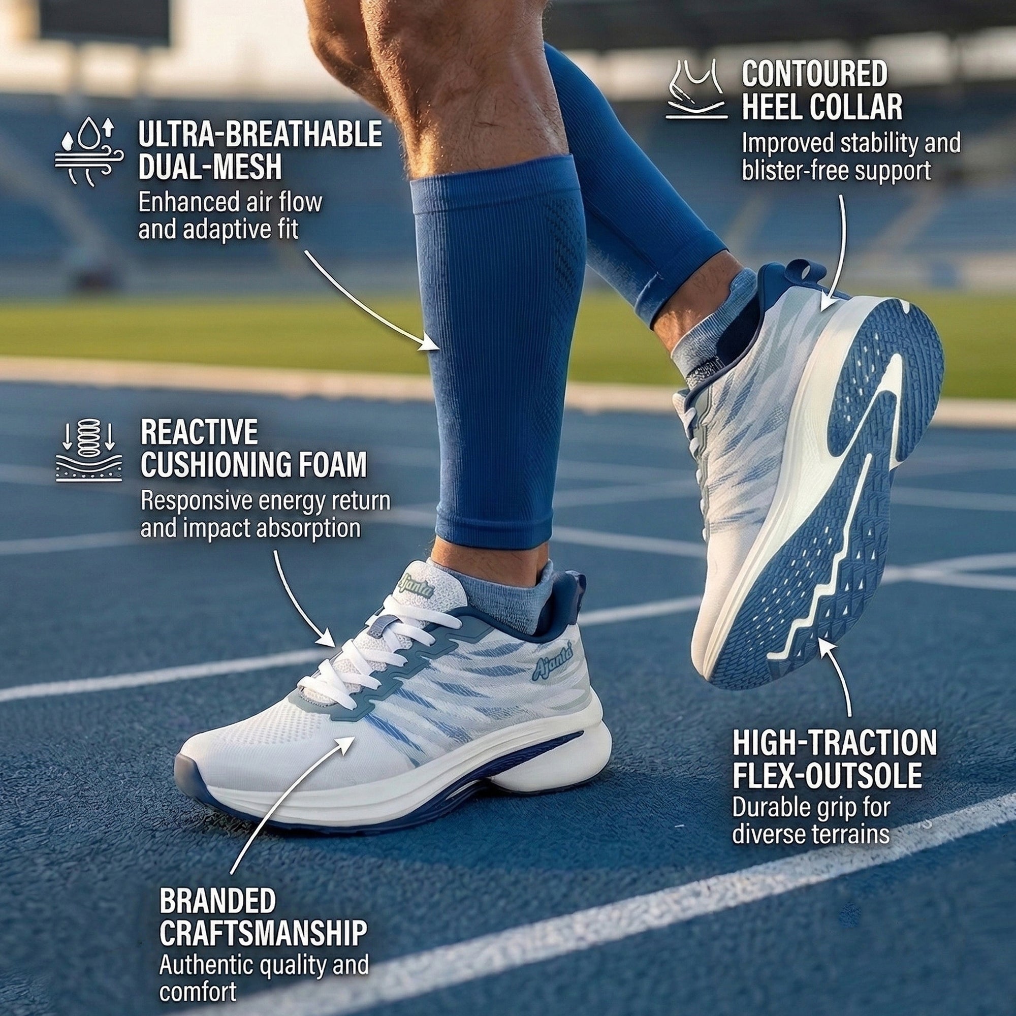 Ajanta Men’s Velocity Blaze Running Shoes