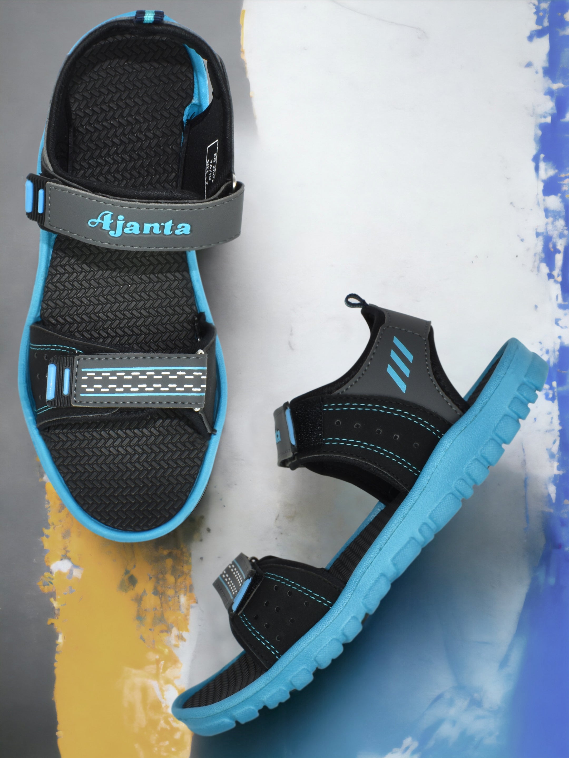 AJANTA Men Sports Sandal / Anti-Skid Sandals / Men’s Velcro Sandals  EG2001