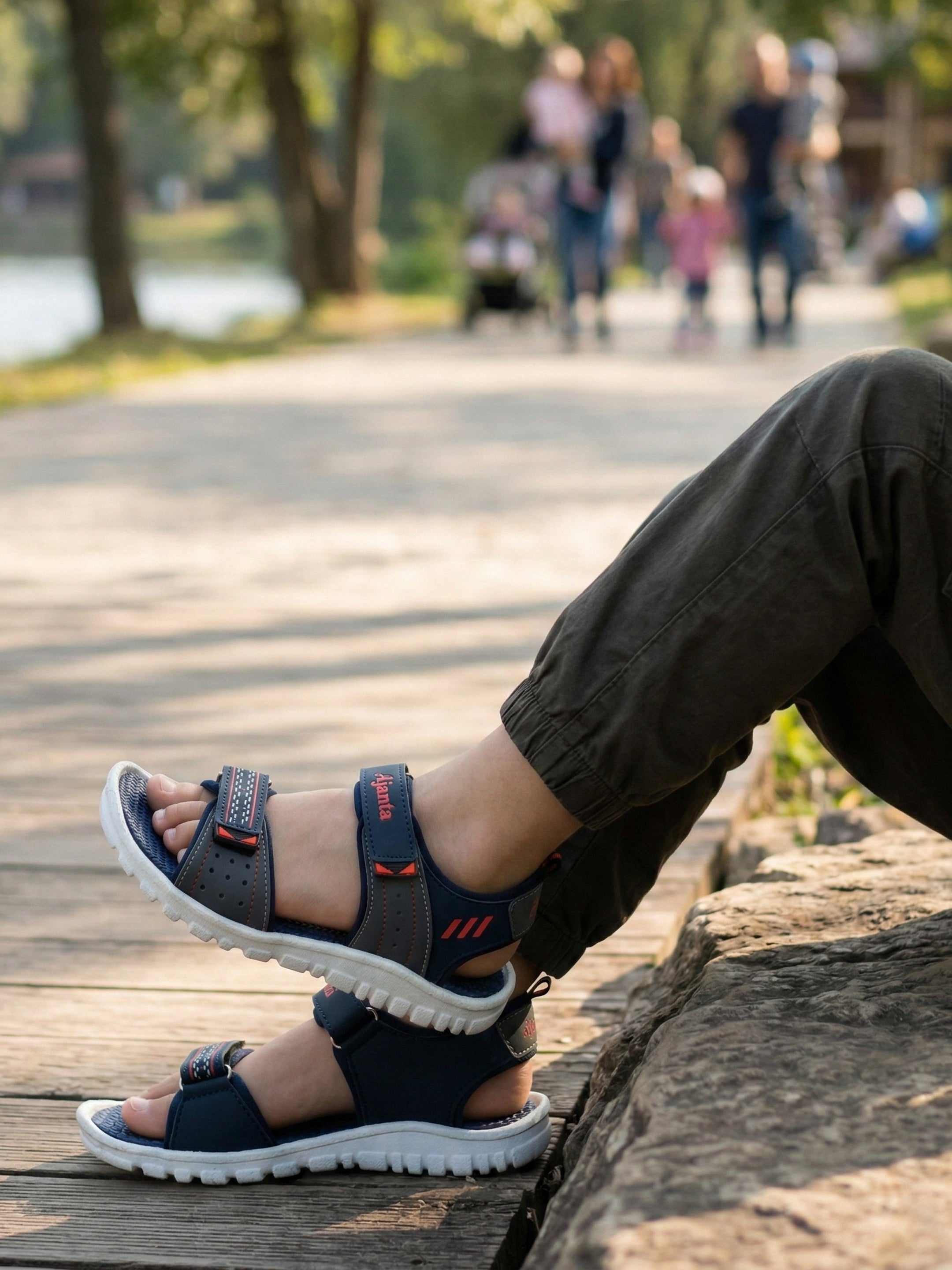 Ajanta Men’s Sports Sandals with Velcro Strap