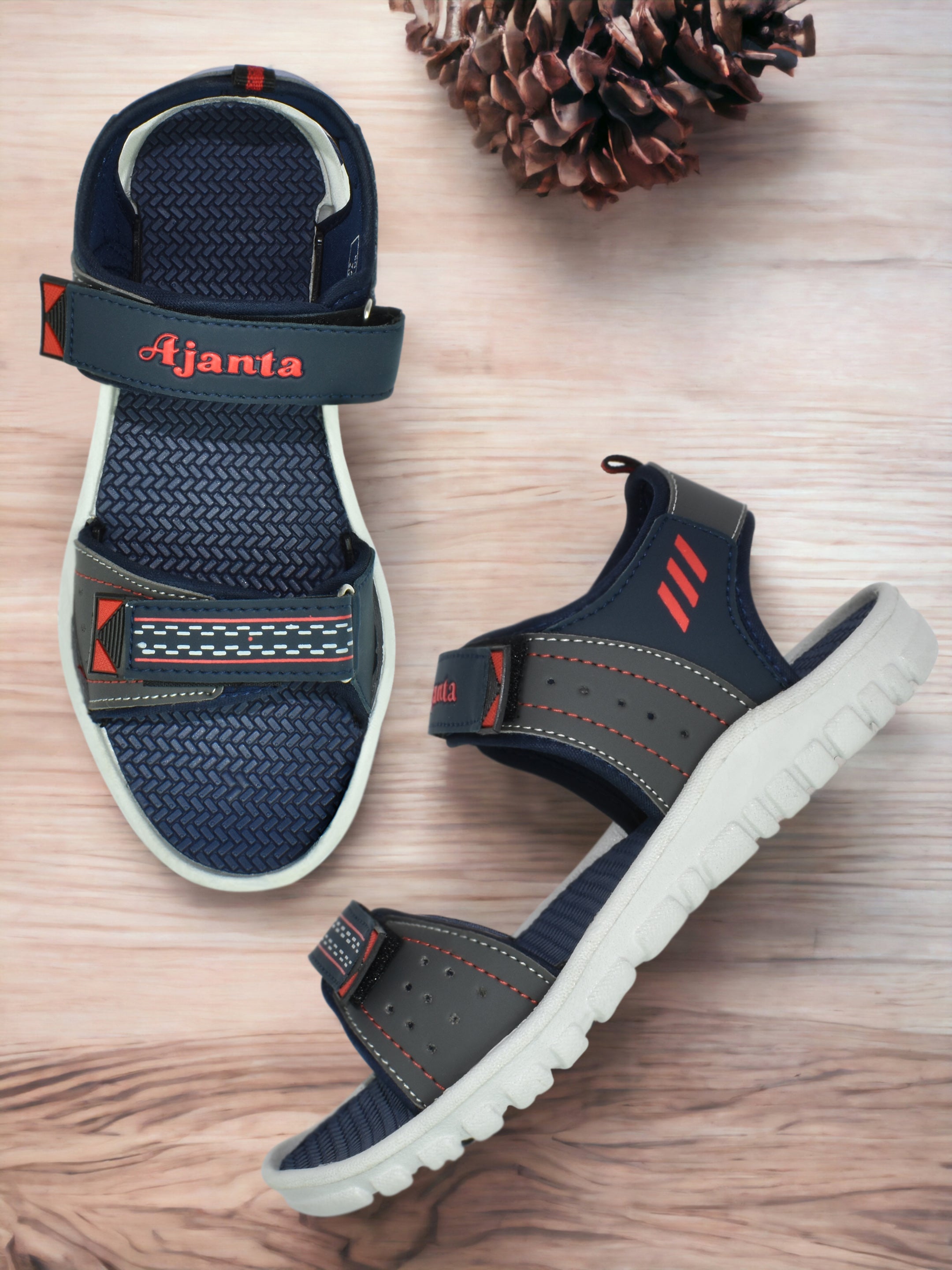 Ajanta Men Sports Sandal / Men’s Velcro Sandals / Lightweight, Breathable Sandal EG2002