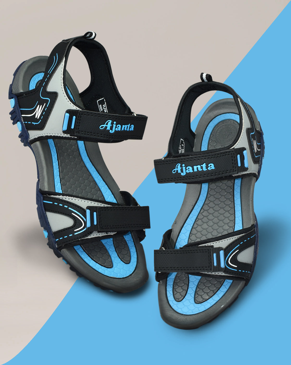 Ajanta Men Sports Sandal / Lightweight & Durable Outdoor Footwear / Comfortable Fit / Anti-Skid Sandals EG2003