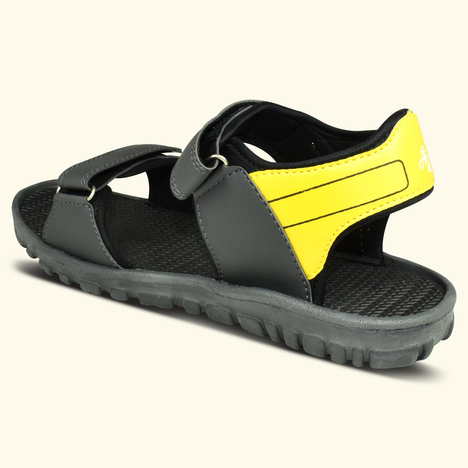 Ajanta Men's Grey Slip-On Outdoor Sandals | Durable Synthetic Upper | Lightweight EVA Sole | Comfortable Velcro Sandal EG2016