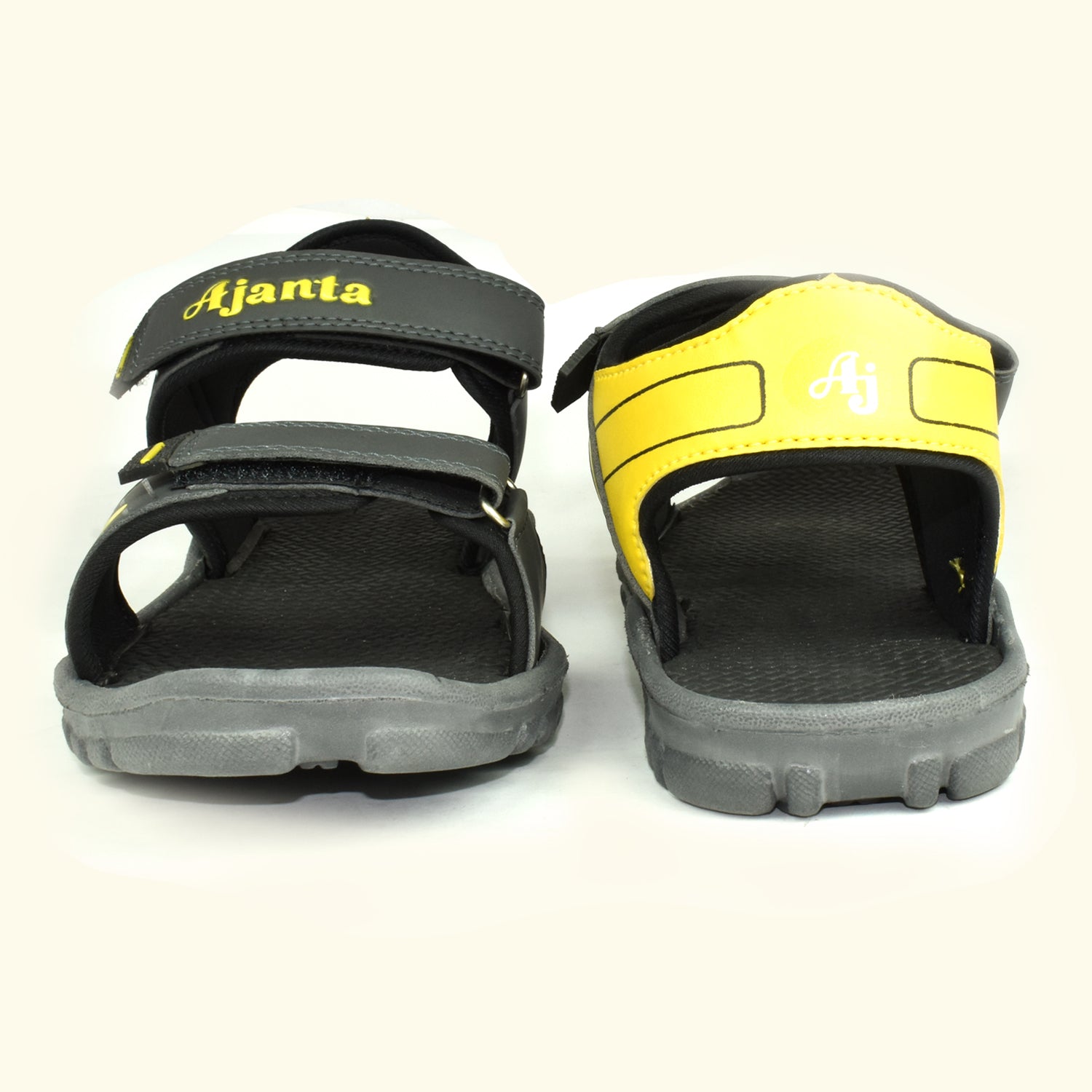 Ajanta Men's Grey Slip-On Outdoor Sandals | Durable Synthetic Upper | Lightweight EVA Sole | Comfortable Velcro Sandal EG2016