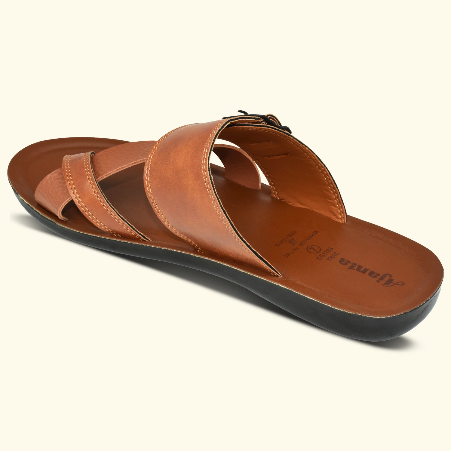 AJANTA Tan All-Day Comfort Slippers for Men | Casual Flip-Flop | Home Use | Daliy-Wear | Anti Slip For Men's EG3014