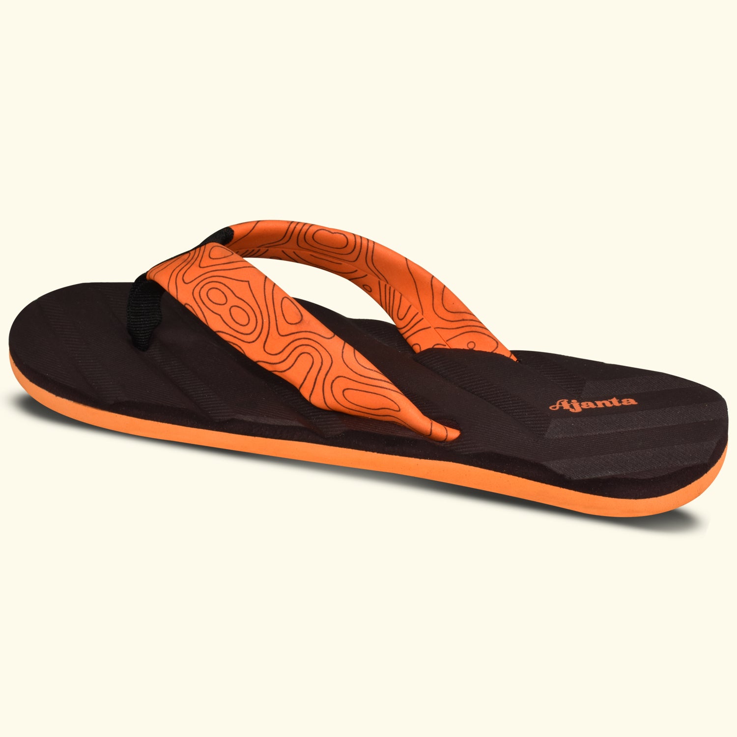 Ajanta Men's Brown Slip-On Chappal | Lightweight EVA Sole | Durable Synthetic Upper | Comfortable Daily Sandal EG3035