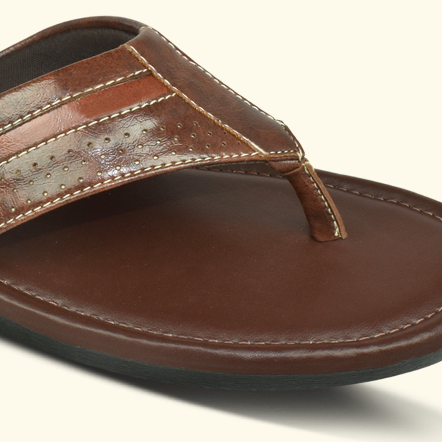 Ajanta Men Brown Thong Style Cushioned Footbed Sandal for Men EG3040