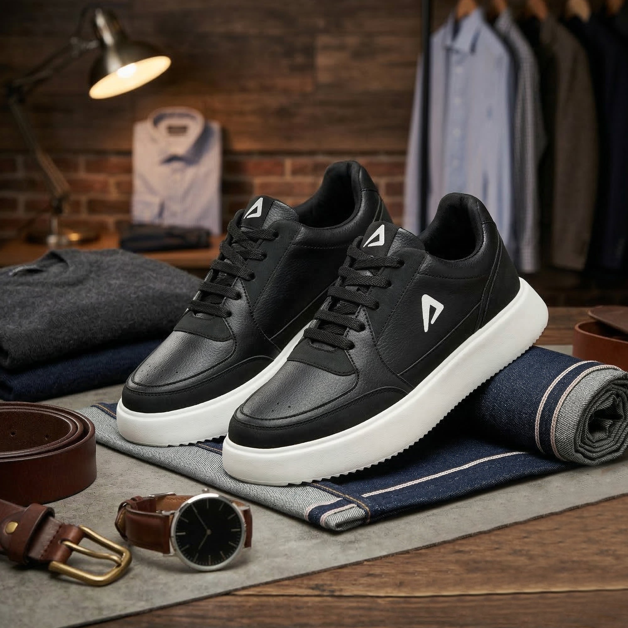 Impakto Men Black Sneakers