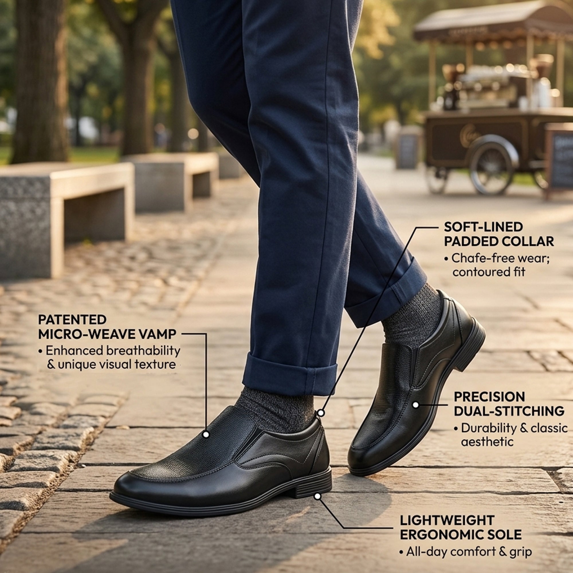 Ajanta Men's Lace-Up Stylish Loafers