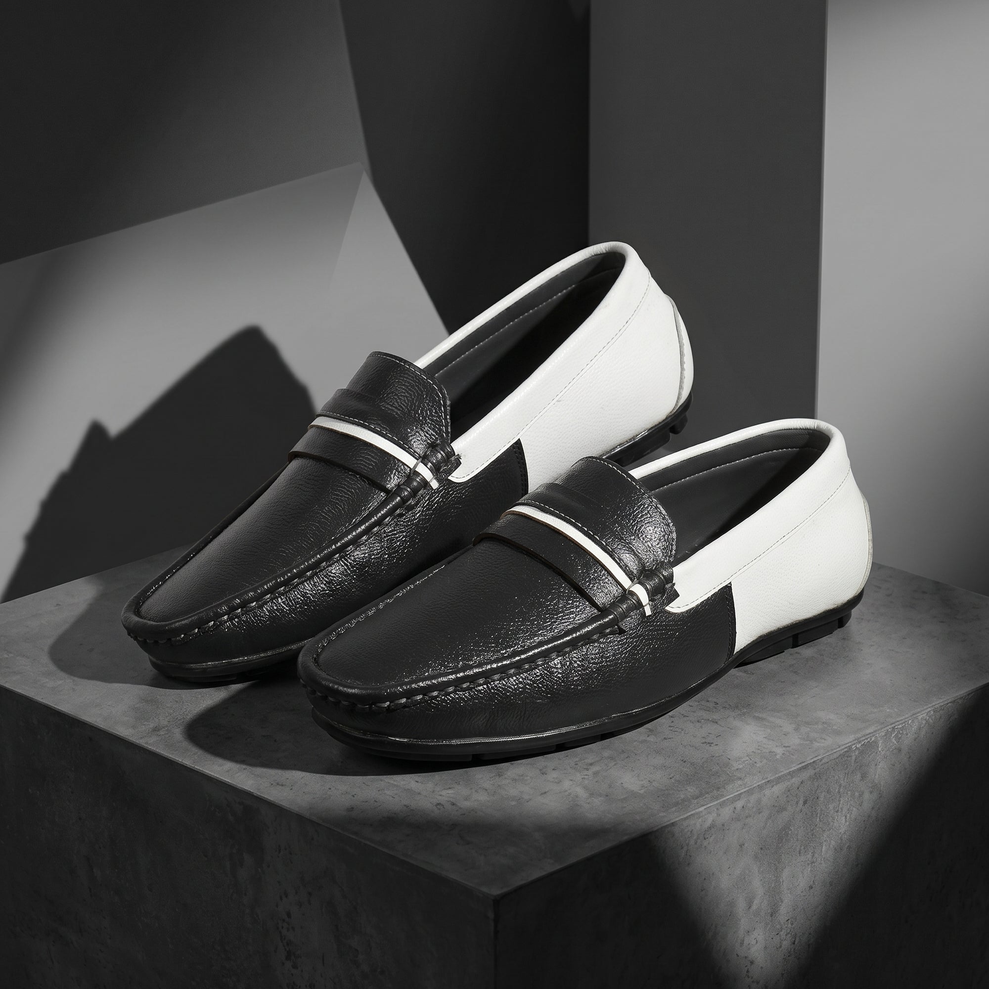 AJANTA Men Stylish Loafers | Synthetic Leather Casual Slip-On Shoes for Daily Wear