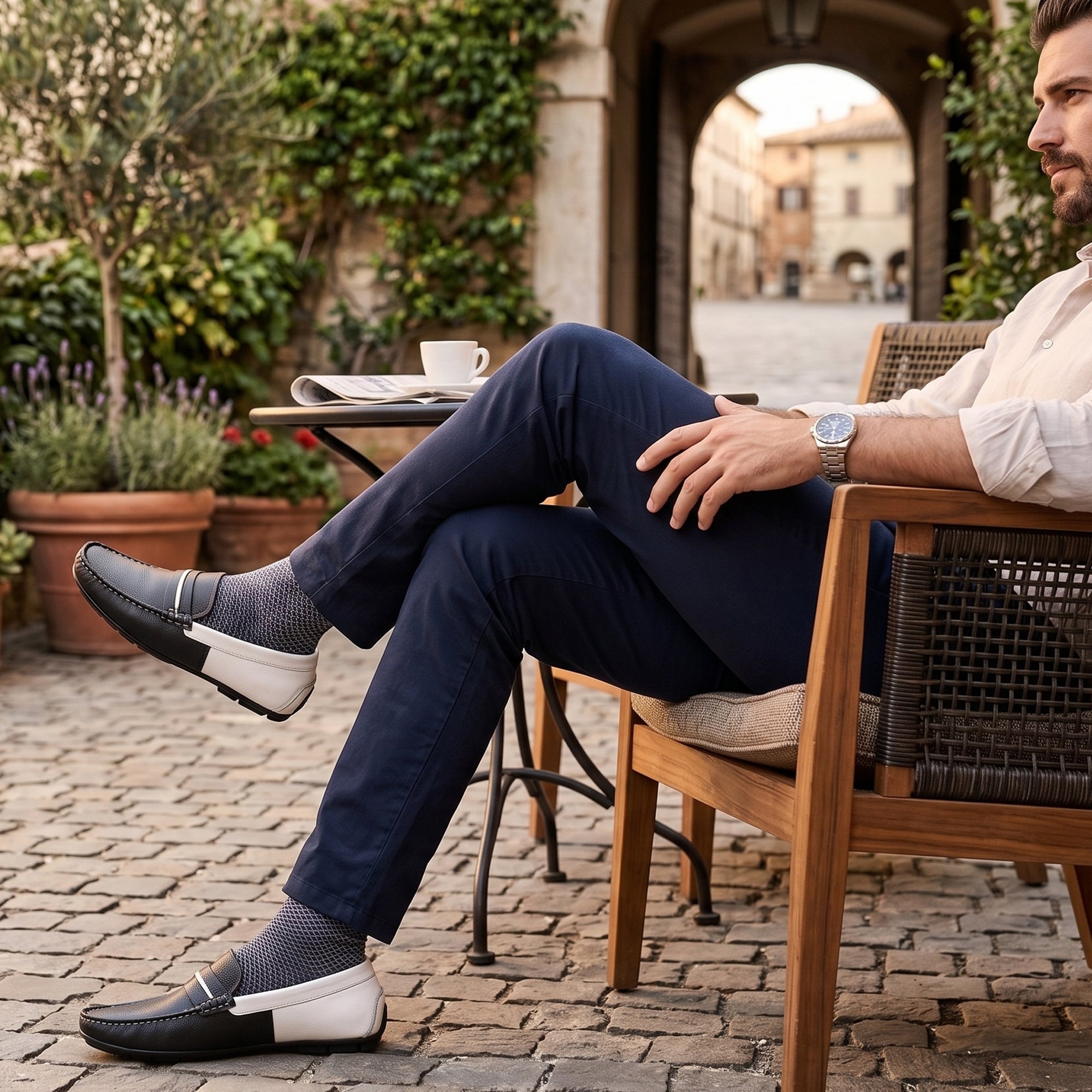 AJANTA Men Stylish Loafers | Synthetic Leather Casual Slip-On Shoes for Daily Wear