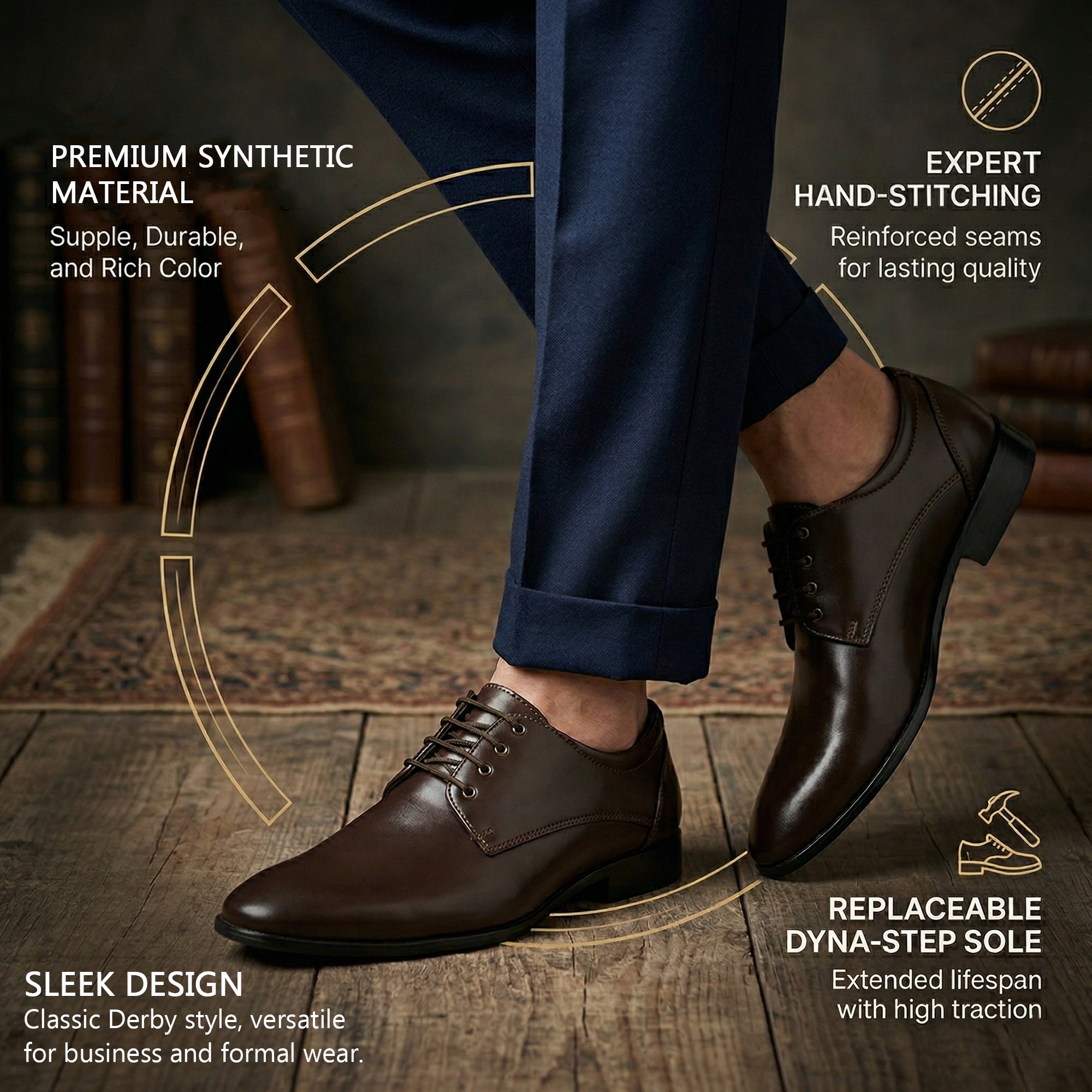 Men’s Premium Formal Shoes with Flexible Comfort