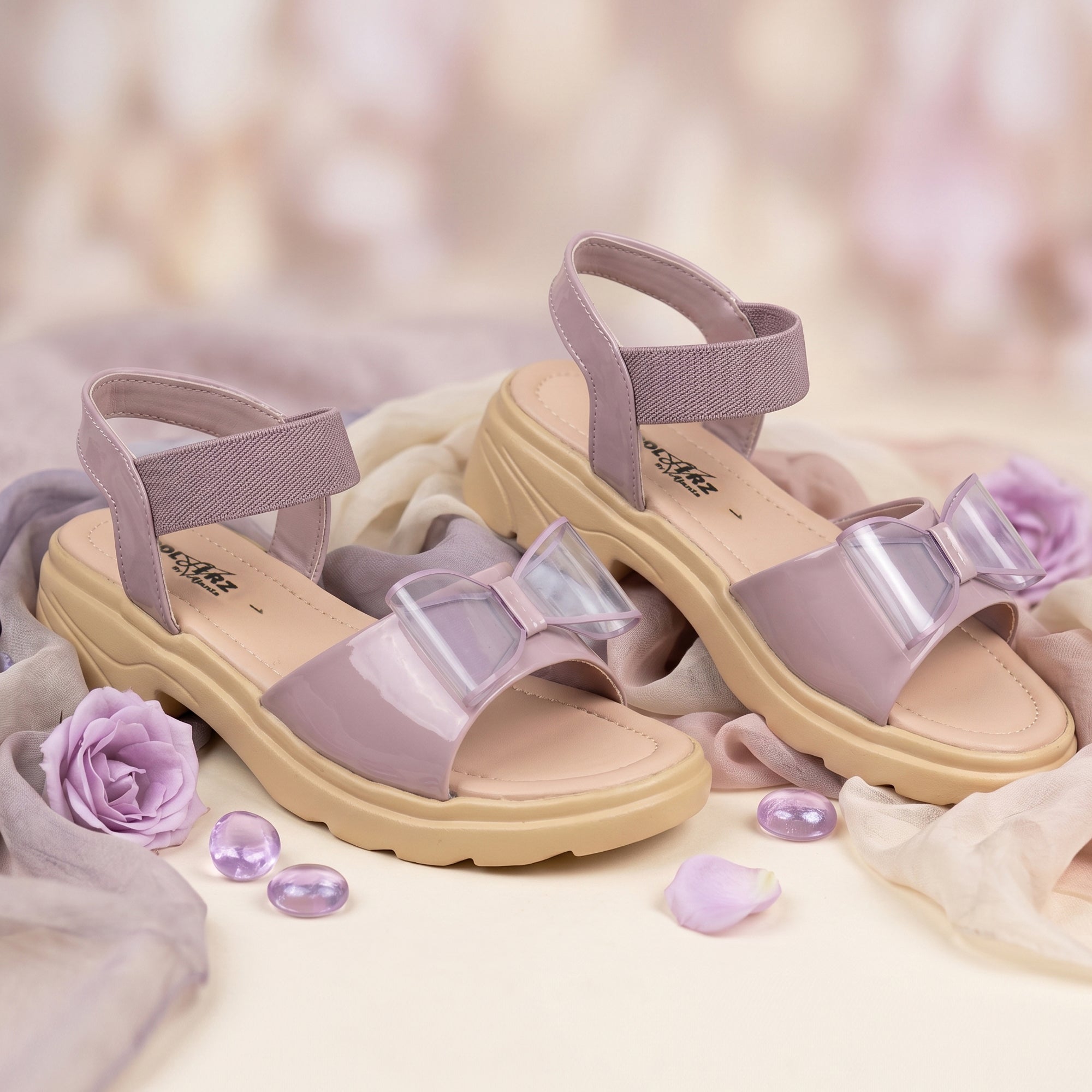 AJANTA Girls Adjustable Strap Sandals | Soft Cushion | Durable Sole