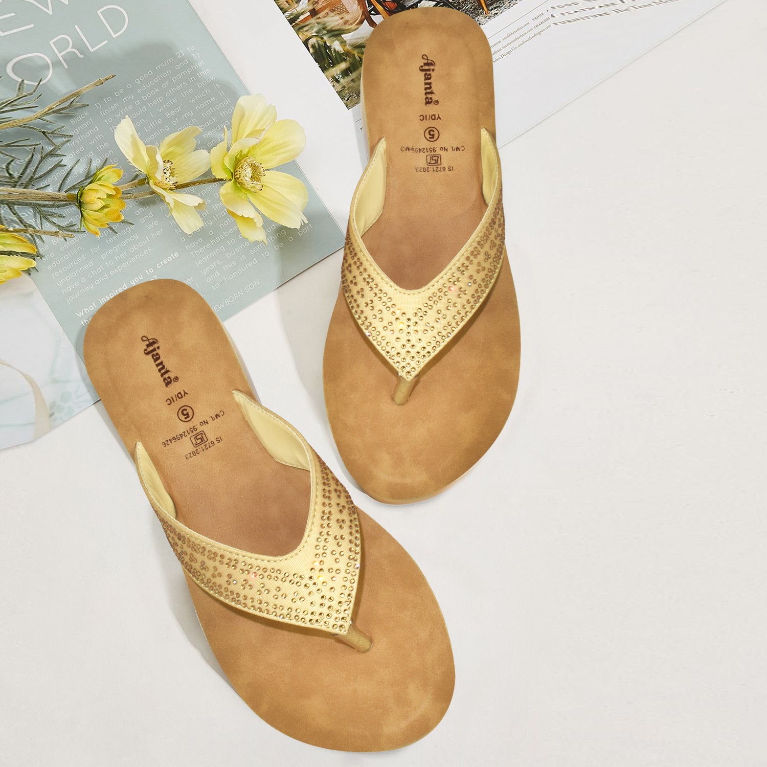 AJANTA Comfortable Flat Fashion Slip-on Slipper for Women EL1013