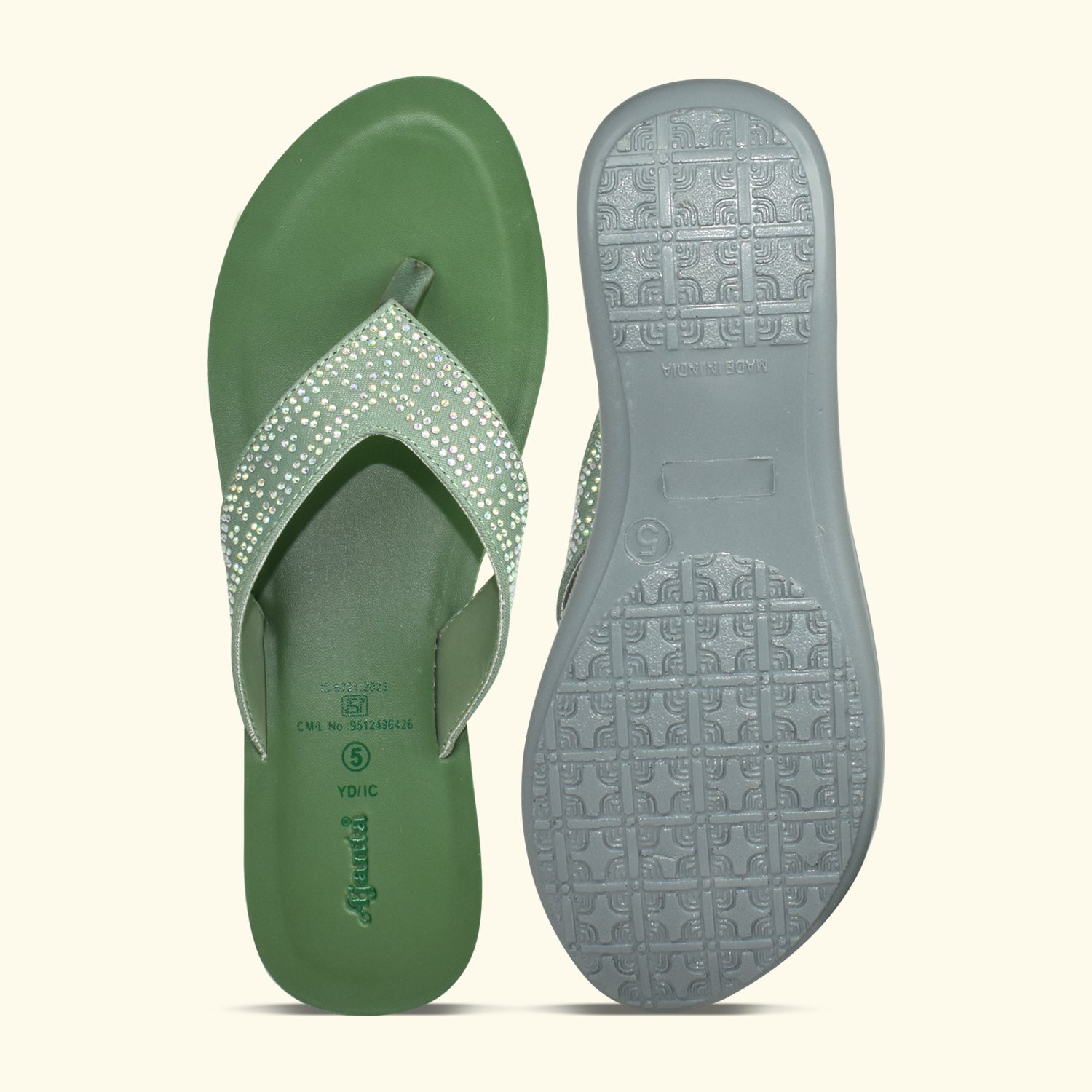 AJANTA Comfortable Flat Fashion Slip-on Slipper for Women EL1014